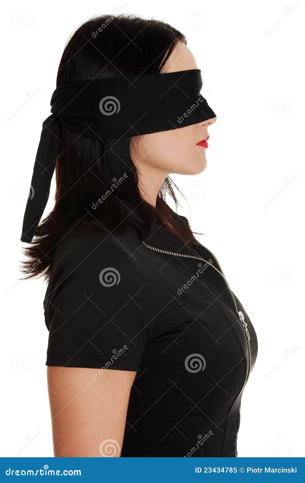 Black woman blindfolded: hostage concept, Stock Video