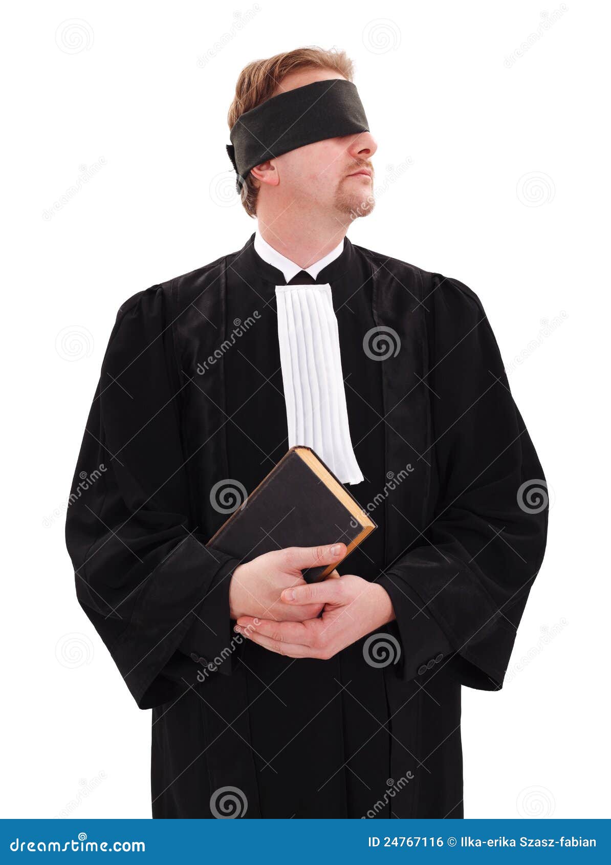 Blindfold Lawyer Holding Book Stock Photo Image of blindness, legal