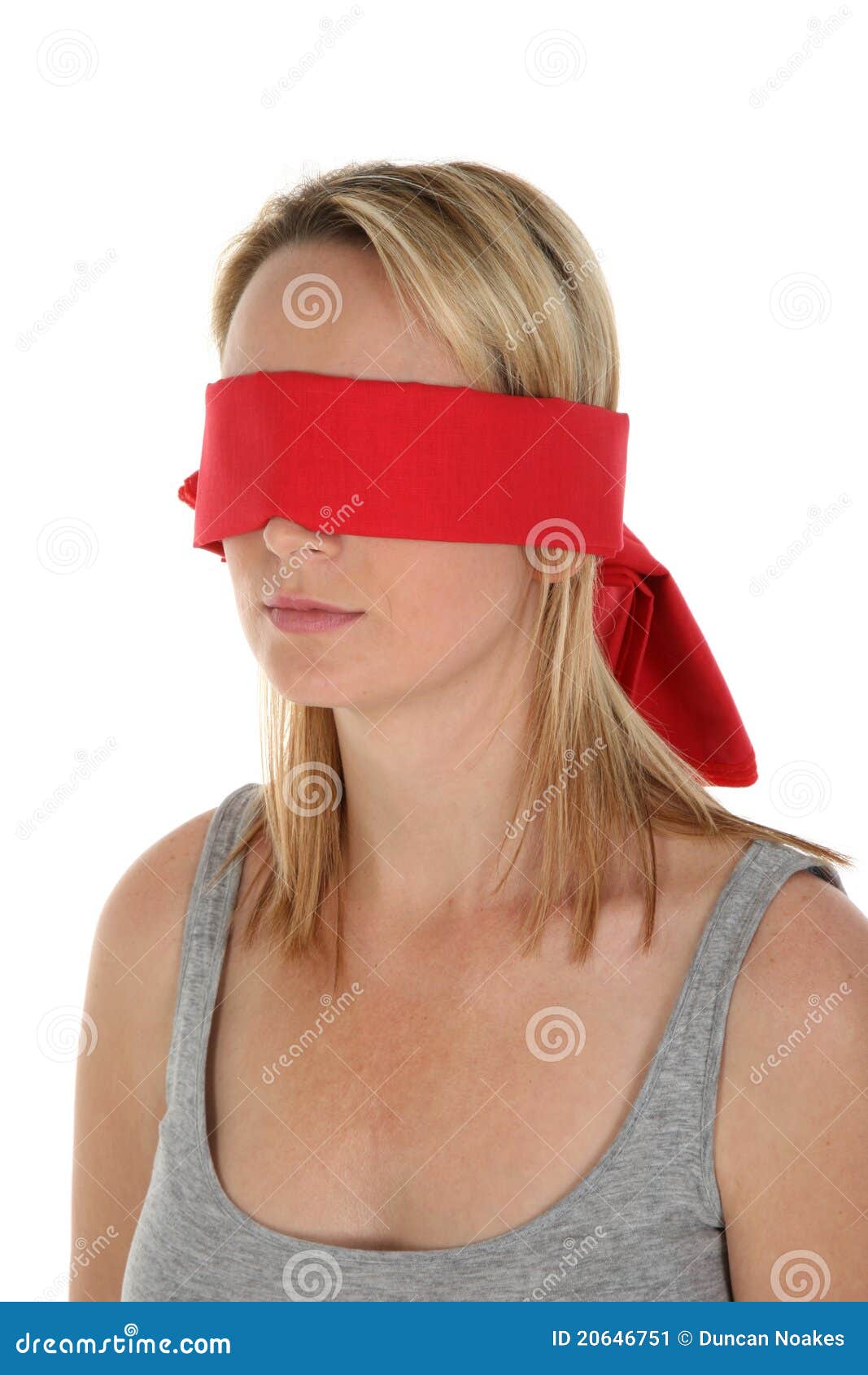 Red Blindfolded Woman Gallery Wrap