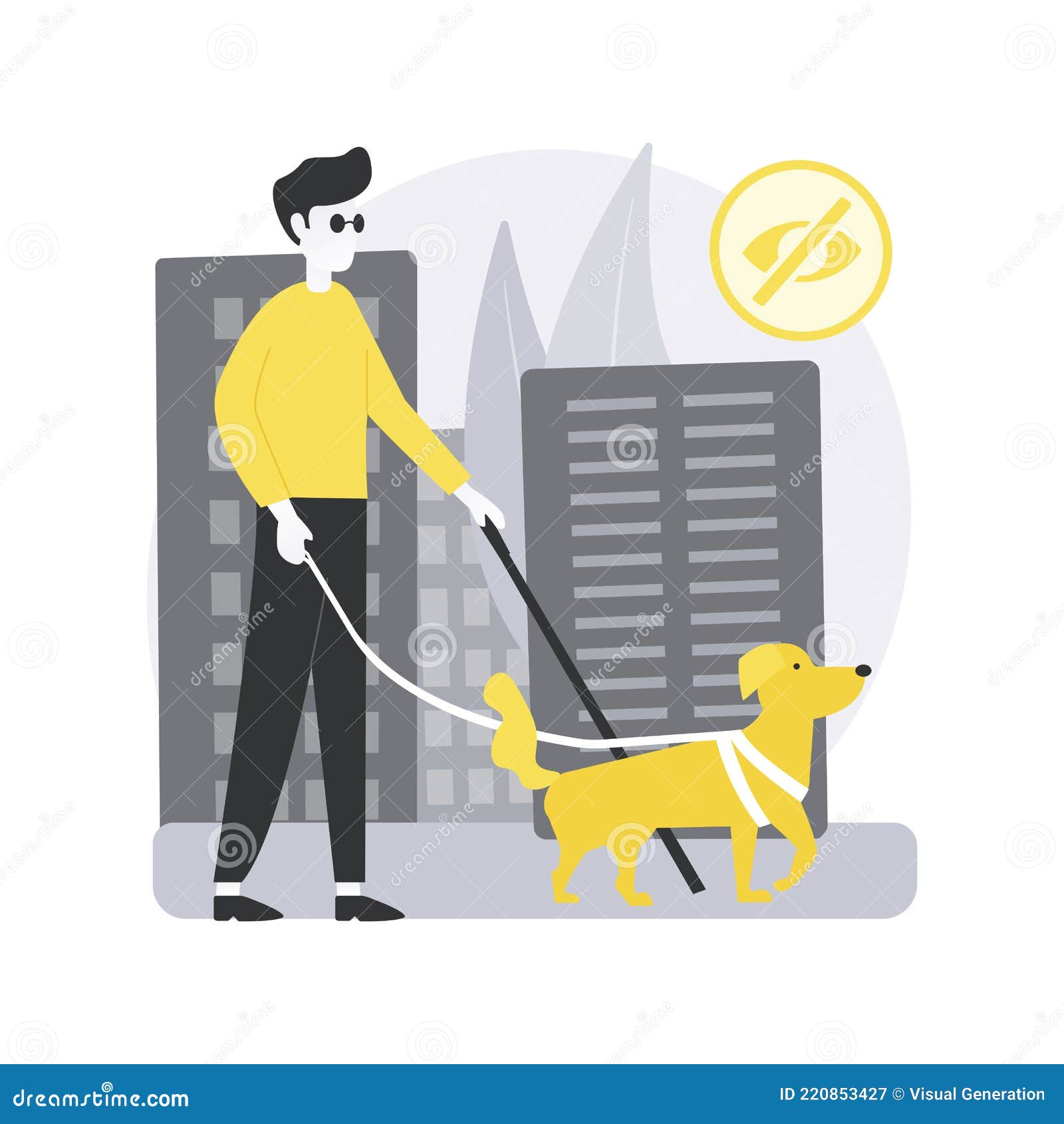 Blindness and Vision Loss Abstract Concept Vector Illustration. Stock