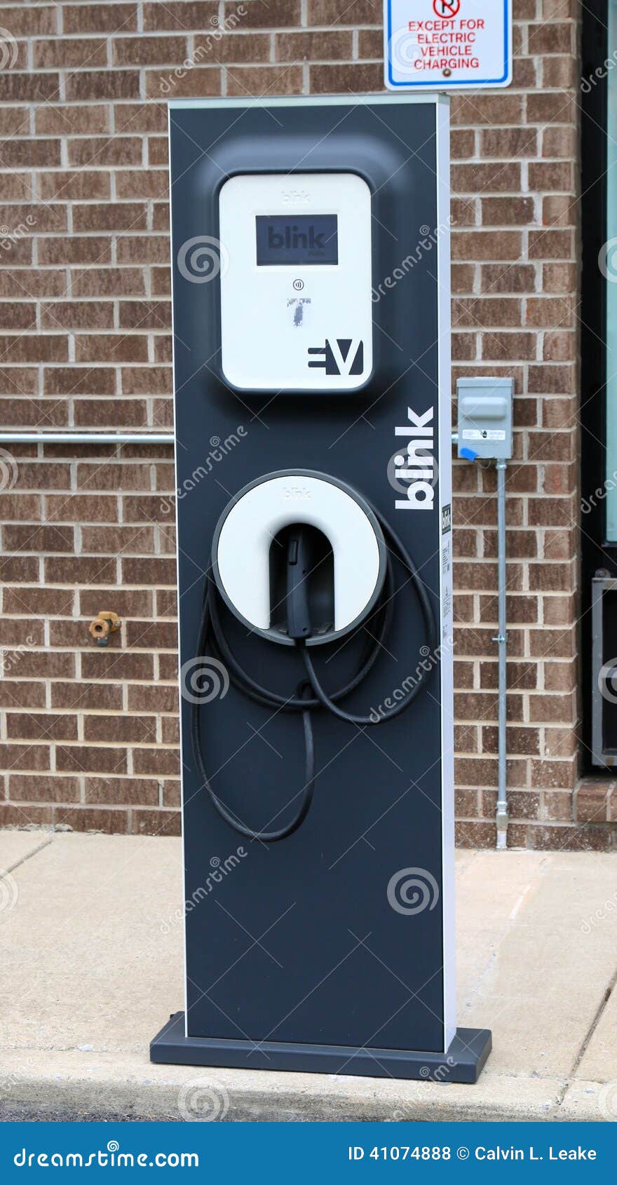 Blink Electric Vehicle Charging Station Editorial Stock Photo Image