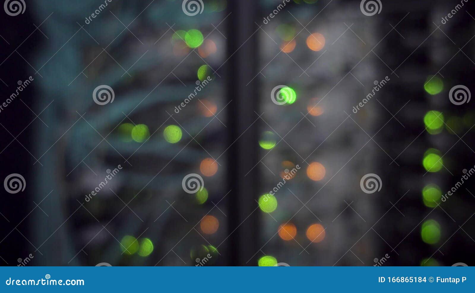 Blinking Orange and Green Indicators on Network Switch Back Panel