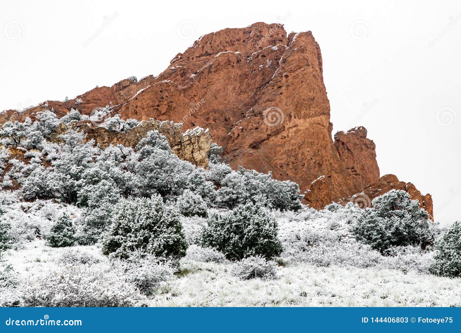 Blizzard At Garden Of The Gods Colorado Springs Rocky Mountains