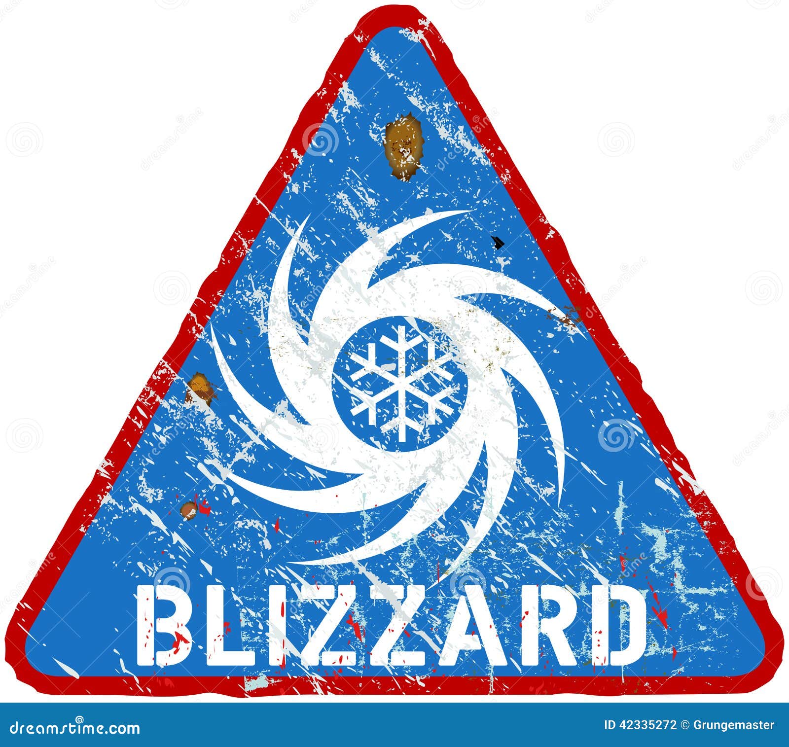 blizzard warning sign