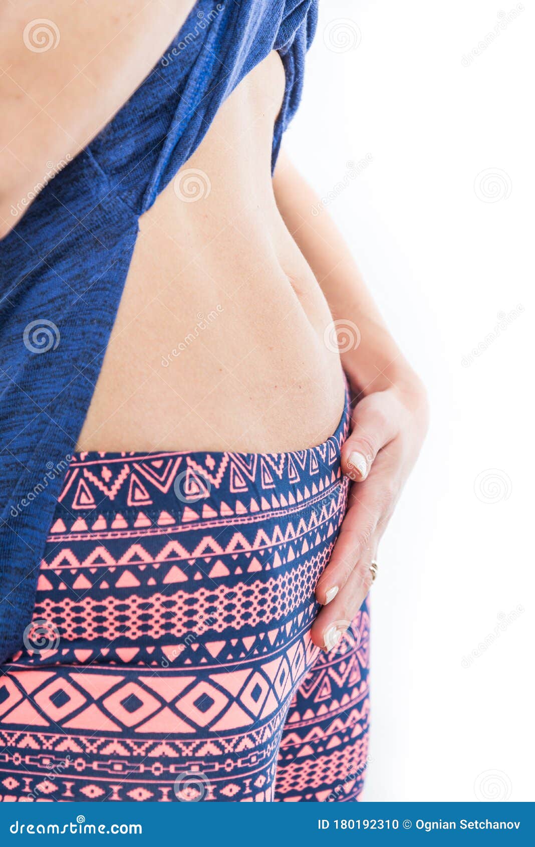 Girl belly bloat