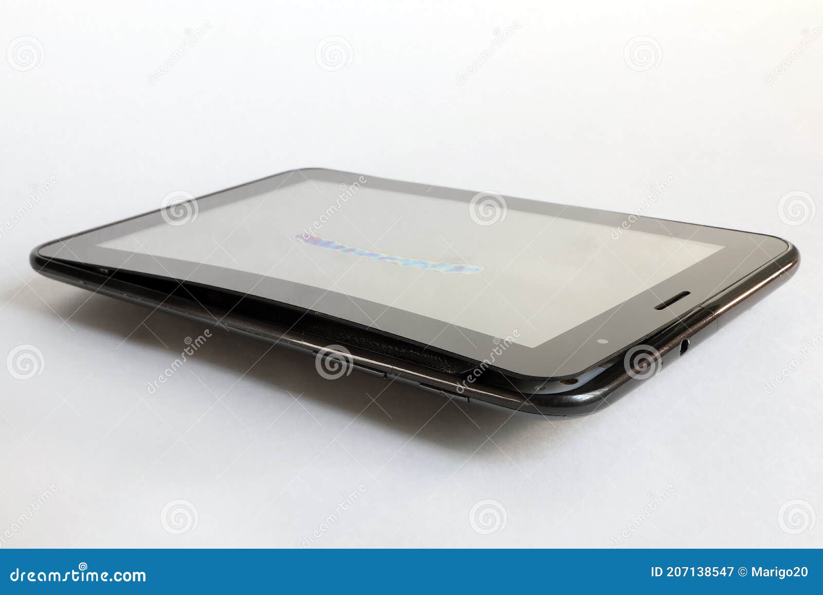 A Bloated Tablet on a Light Background. Stock Image Image of phone