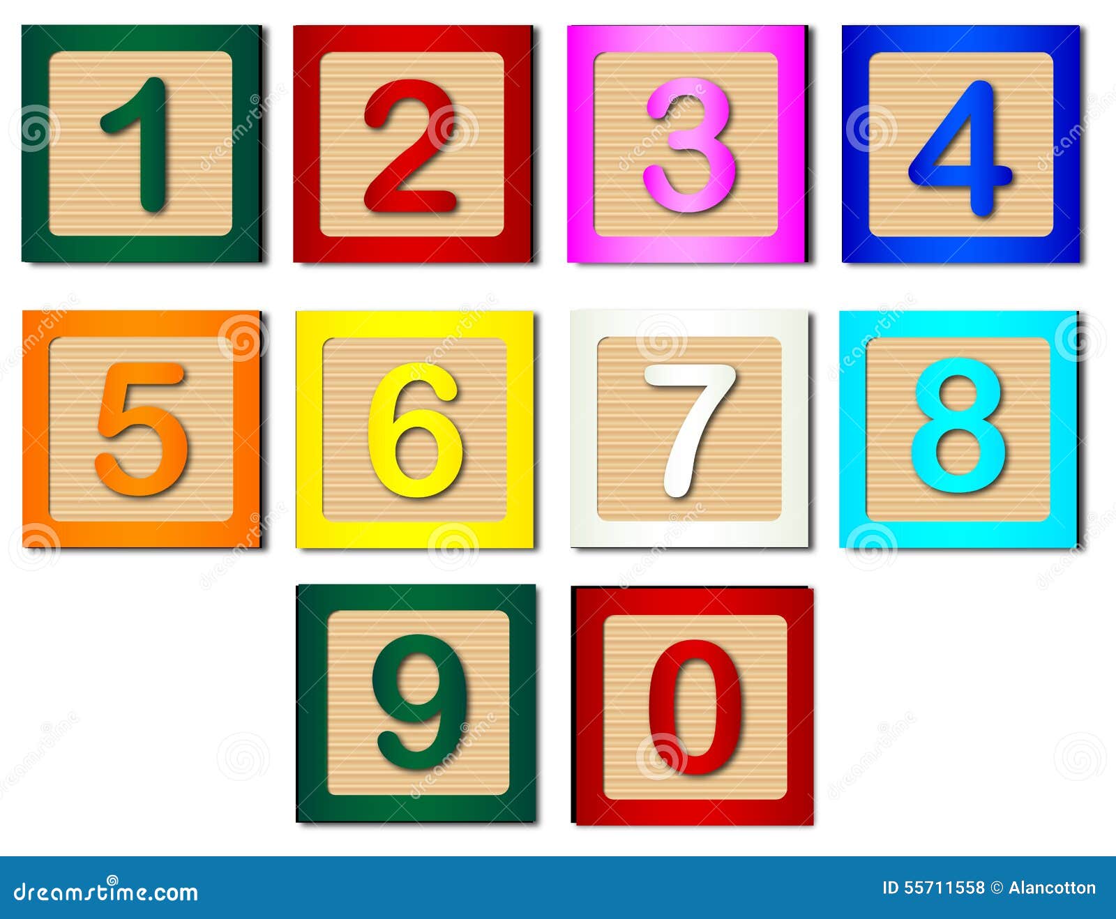 Blocchetti di numero illustrazione di stock. Illustrazione di digitale