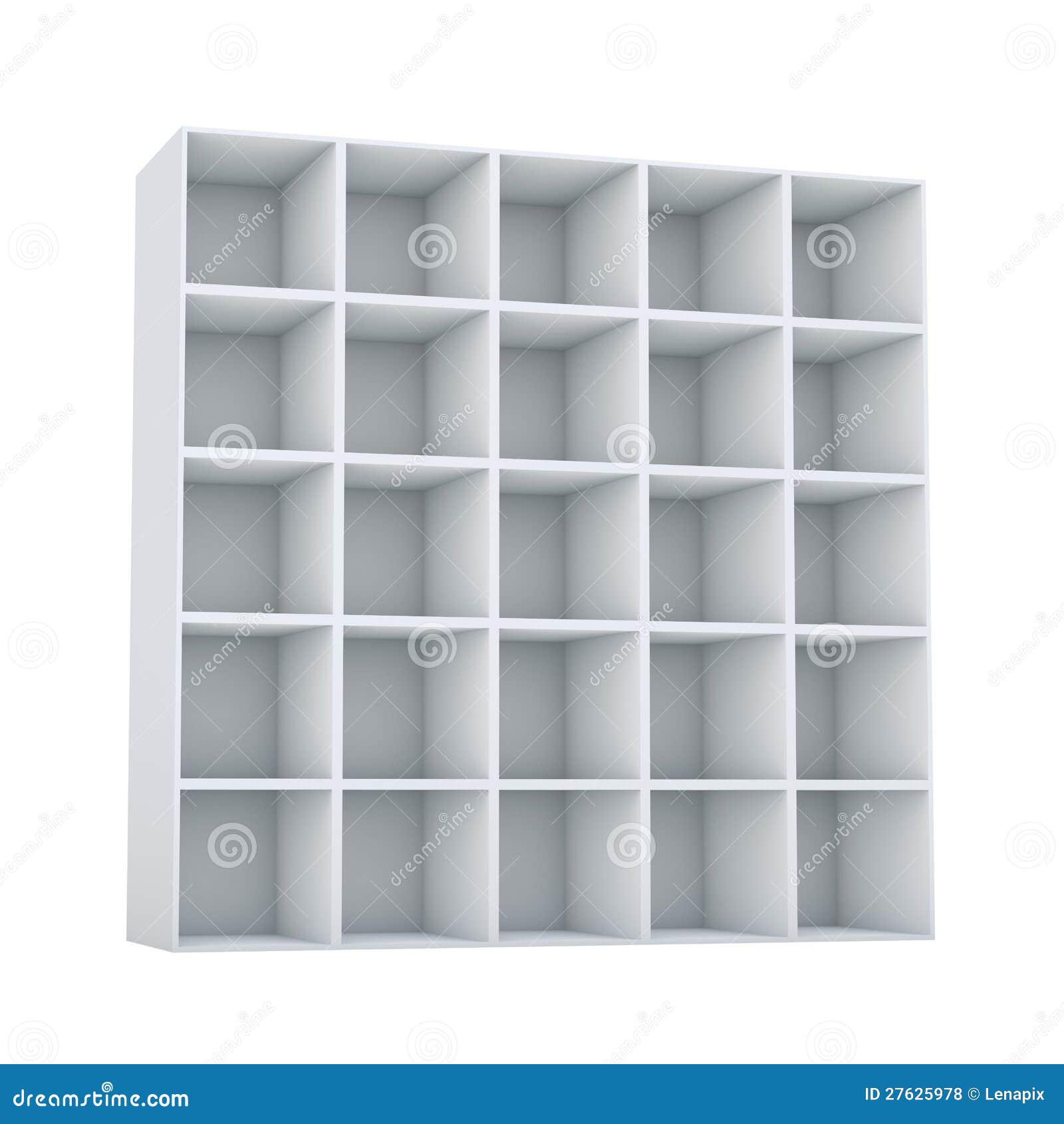 Block Of Square Empty Shelves Stock Illustration Illustration Of