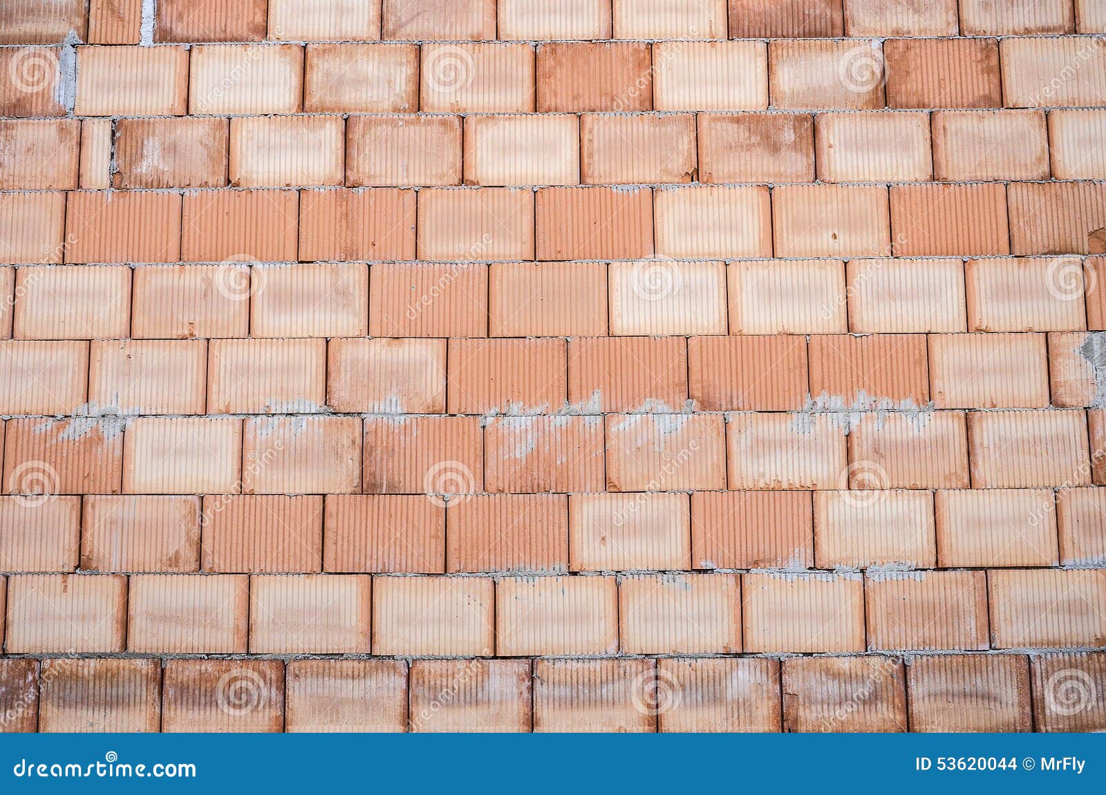 Block wall stock photo. Image of construction, orange - 53620044