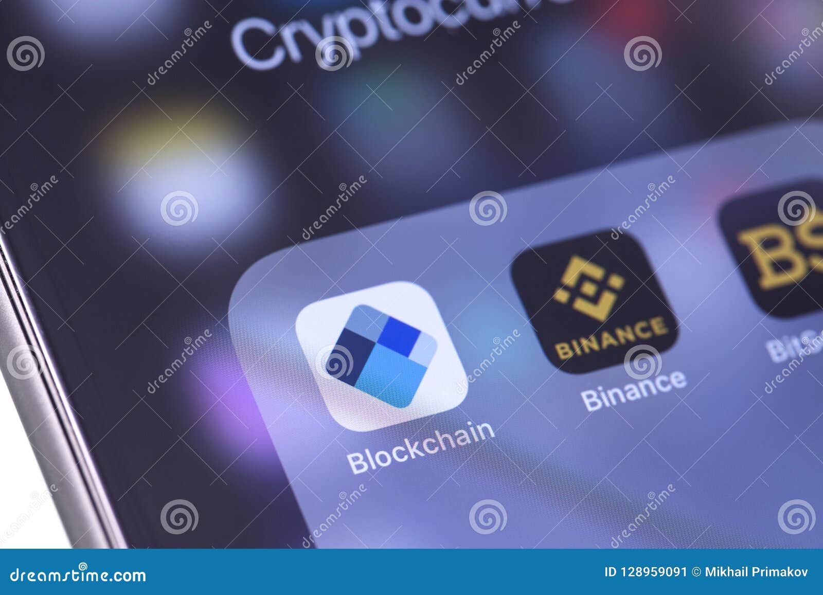 Blockchain App And Binance - Cryptocurrency Exchange Icons ...