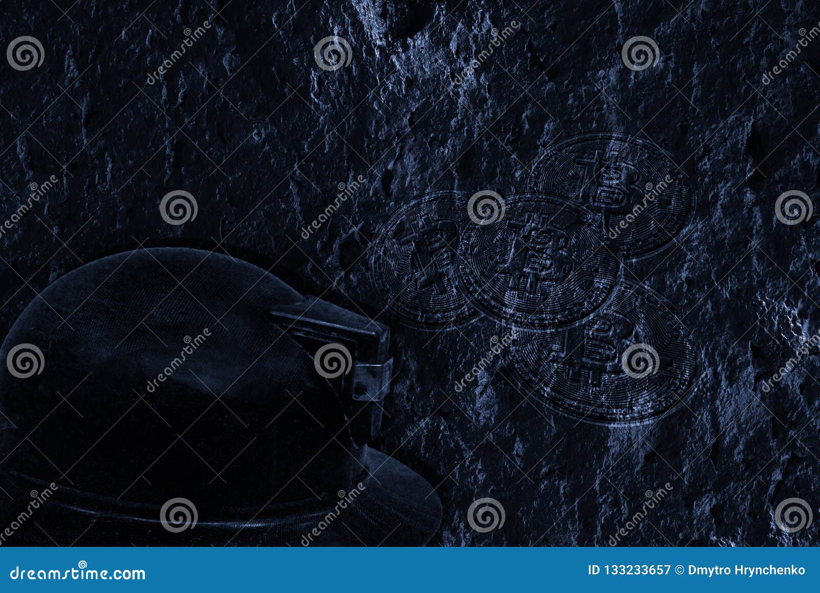 bitcoin mining in background