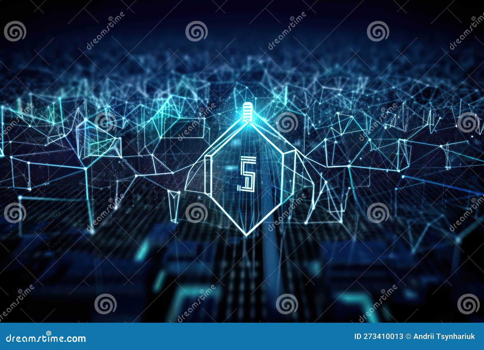 Blockchain Hologram and Element of this Image, Presented, Concept of  Cryptocurrency, Blockchain, Internet of Things and Stock Illustration -  Illustration of background, technology: 273410013