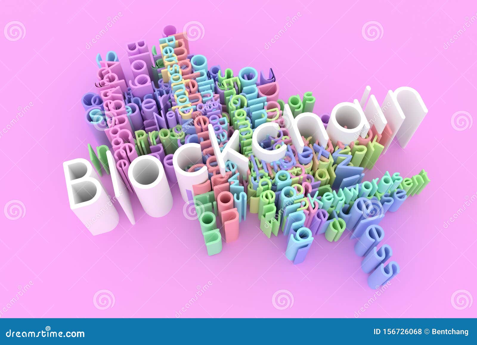 Blockchain, ICT, Information Technology Keyword Words Cloud. for Web Page,  Graphic Design, Texture or Background. 3D Rendering. Stock Illustration -  Illustration of keyword, information: 156726068