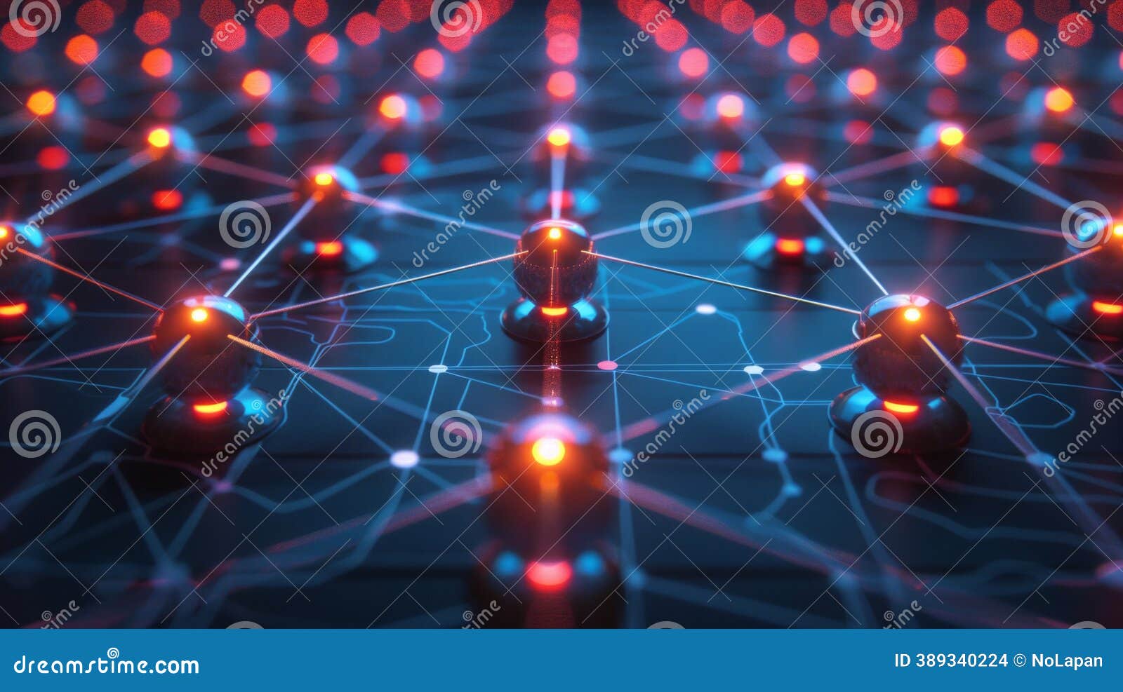 Blockchain Network Connection: Abstract Technology Background, Futuristic  Data Nodes Stock Illustration - Illustration of wallpaper, internet:  389340224