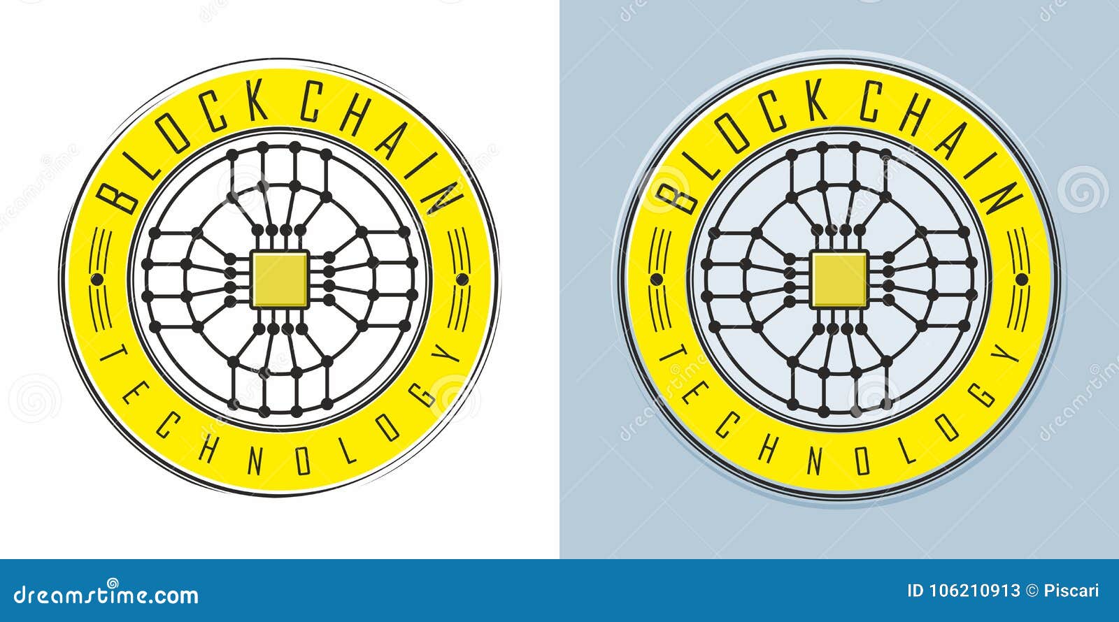 Blockchain token design stock vector. Illustration of ...