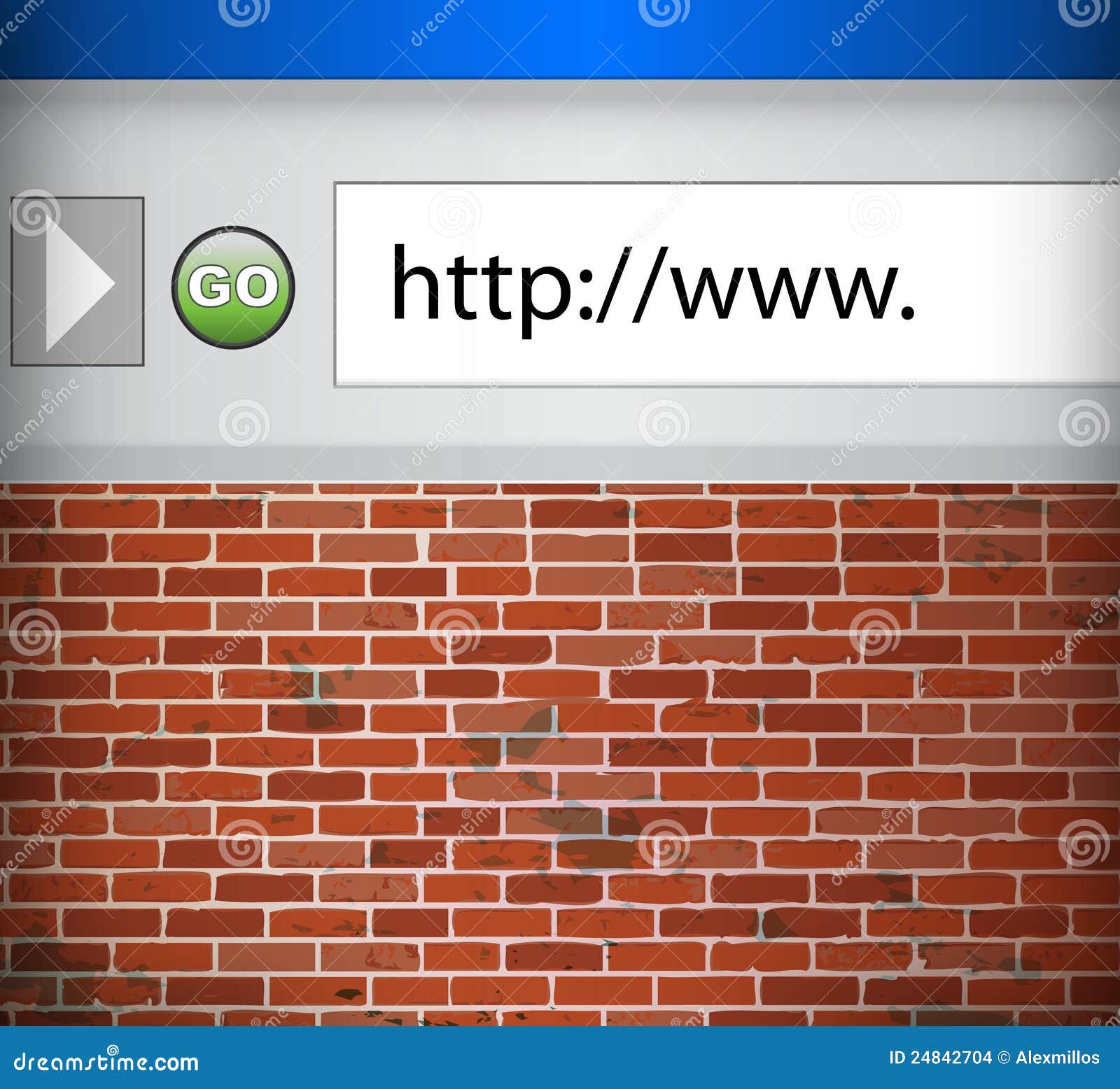 Blocked Content Online Concept Illustration Stock Vector Illustration