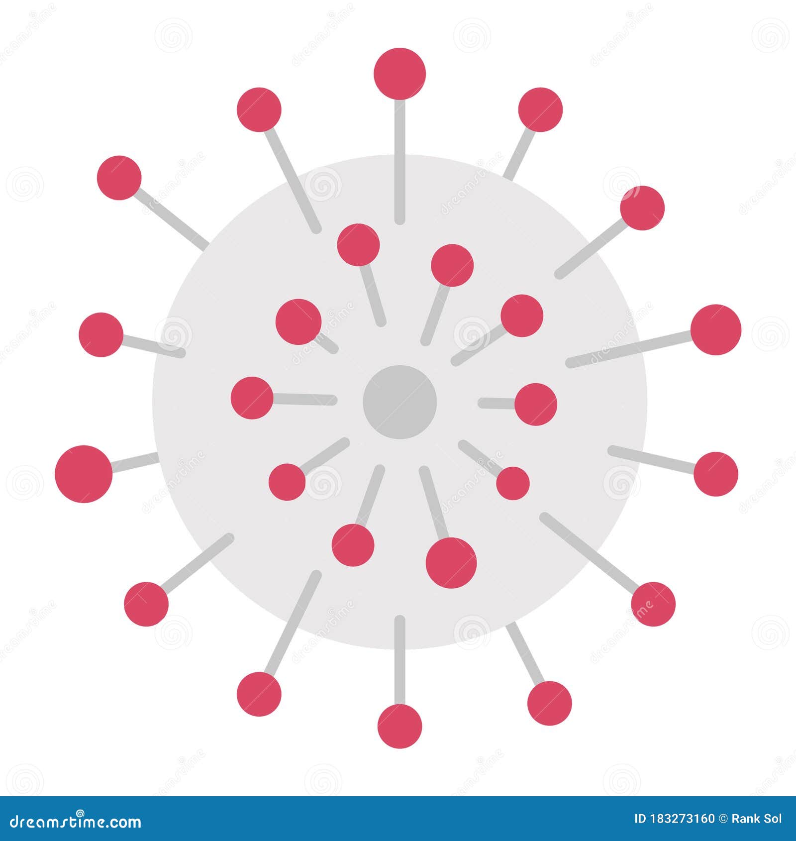 blocked coronavirus flat style  icon which can easily modify or edit