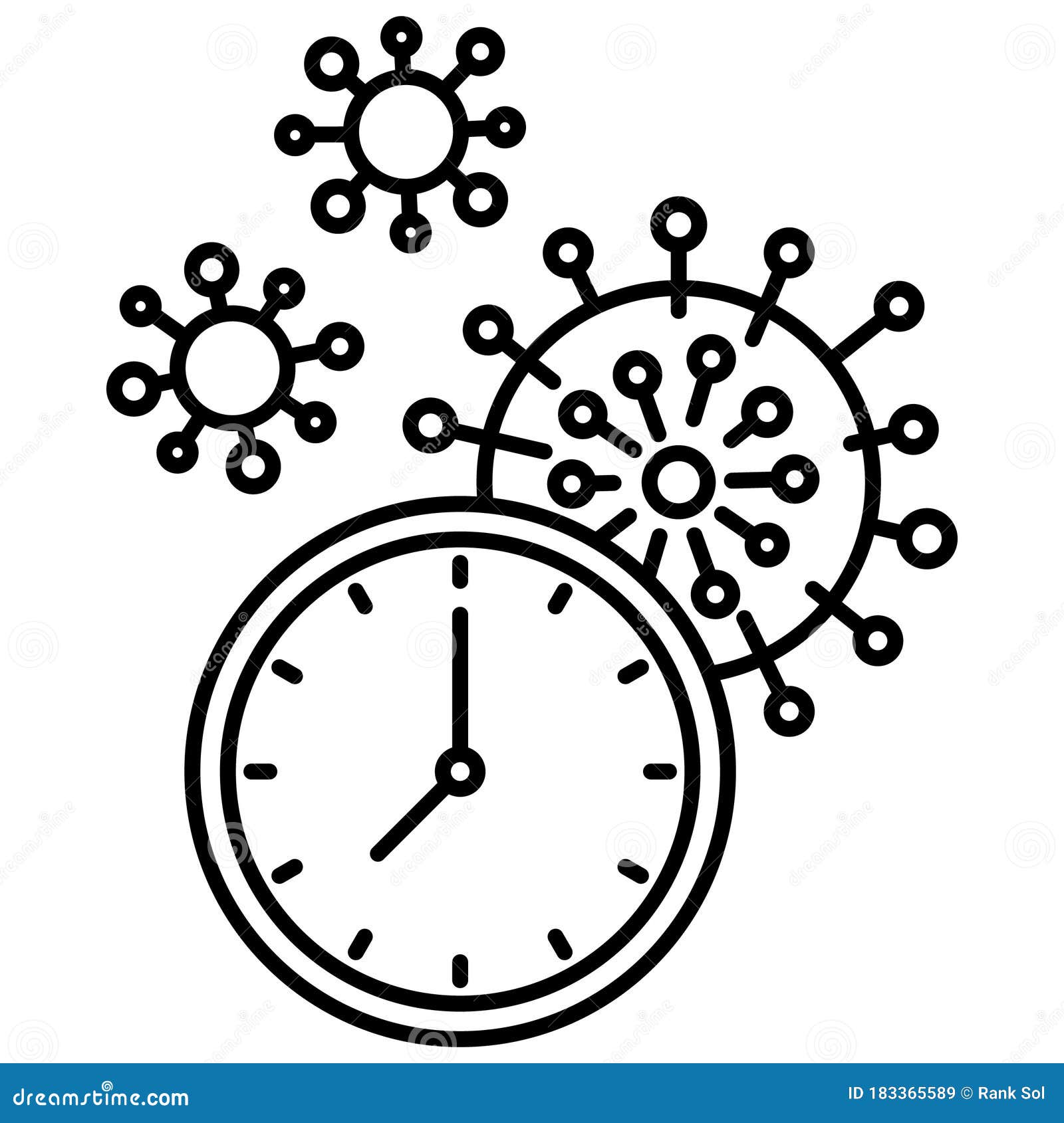 corona infection time, flat style  icon which can easily modify or edit