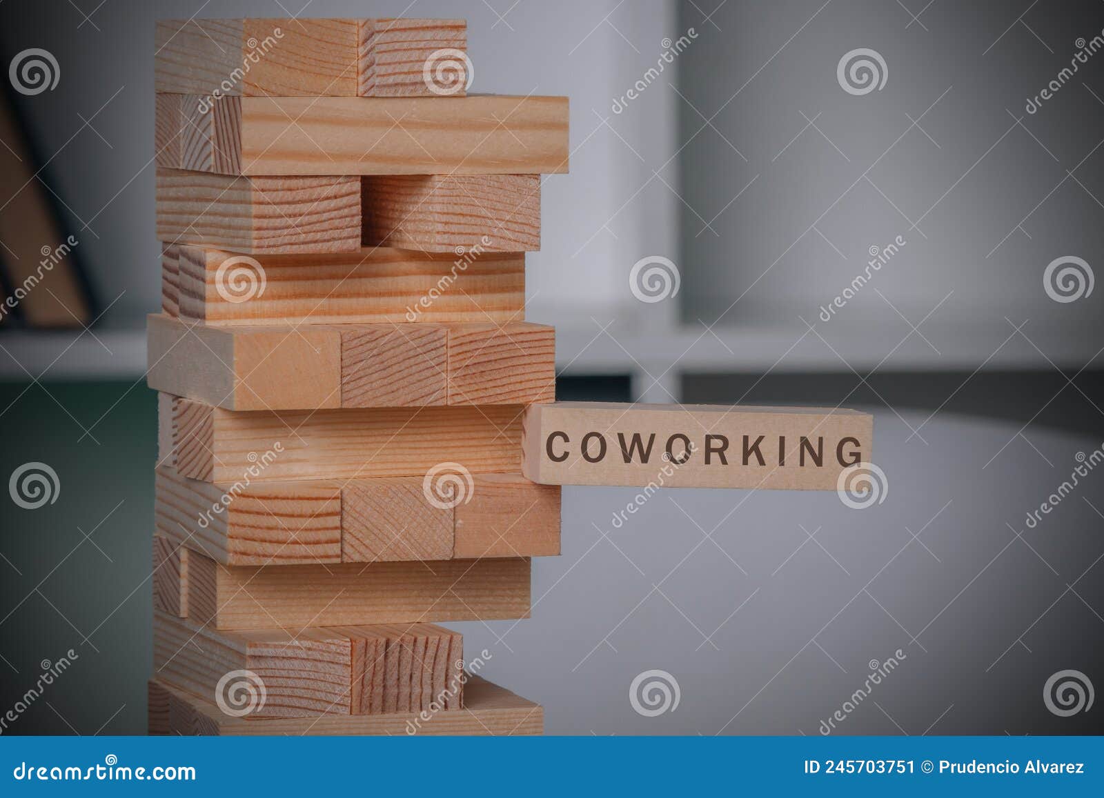 Blocks with Coworking Concept Stock Image Image of corporate