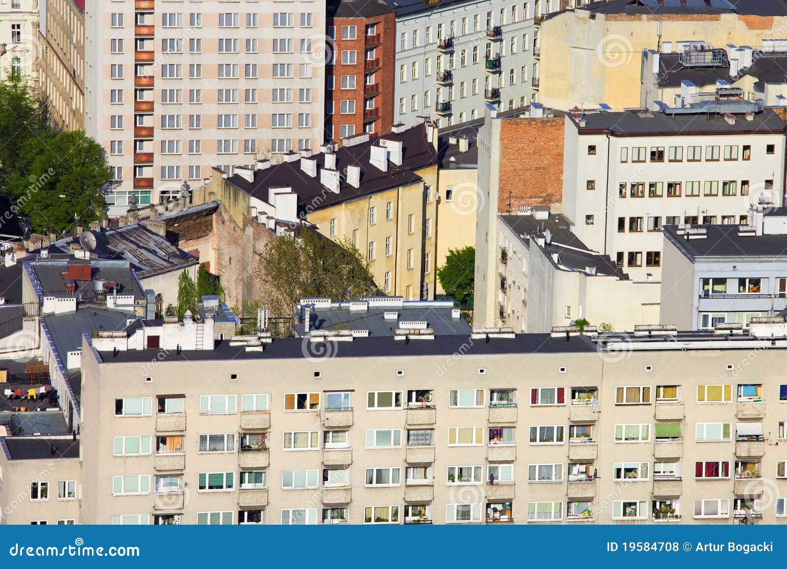 Blocks of Flats in Warsaw stock photo. Image of apartment 19584708