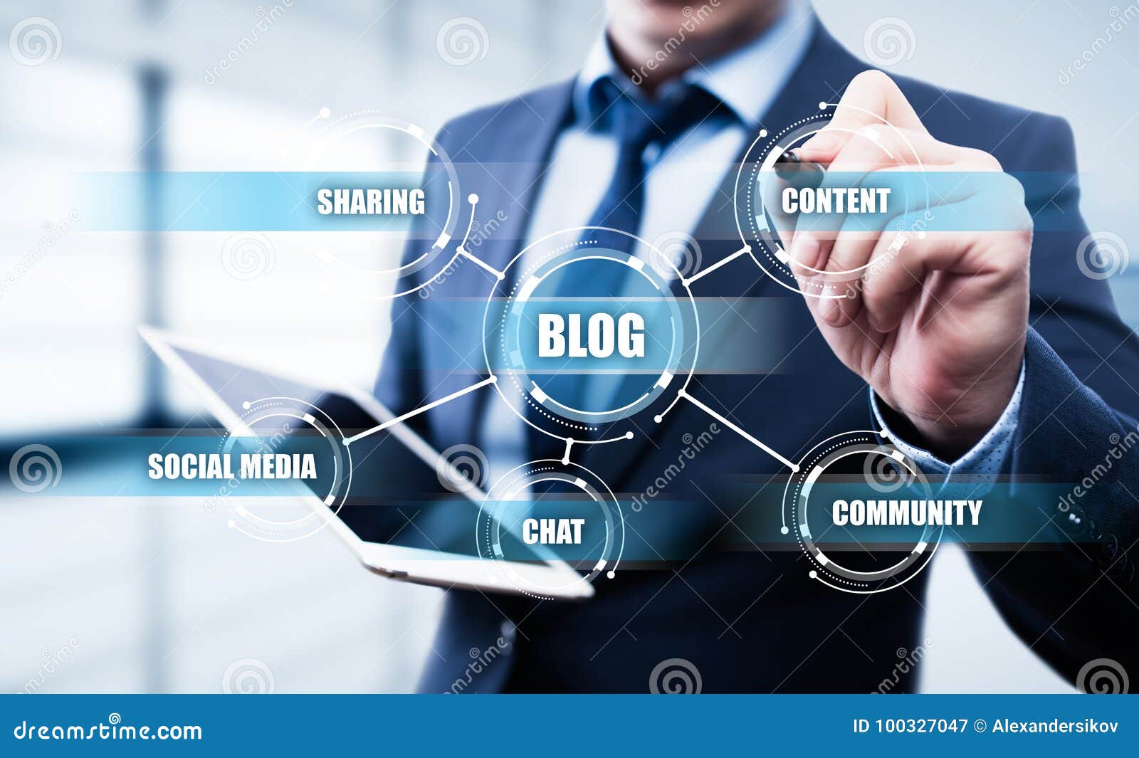 blog blogging social media network business internet technology concept