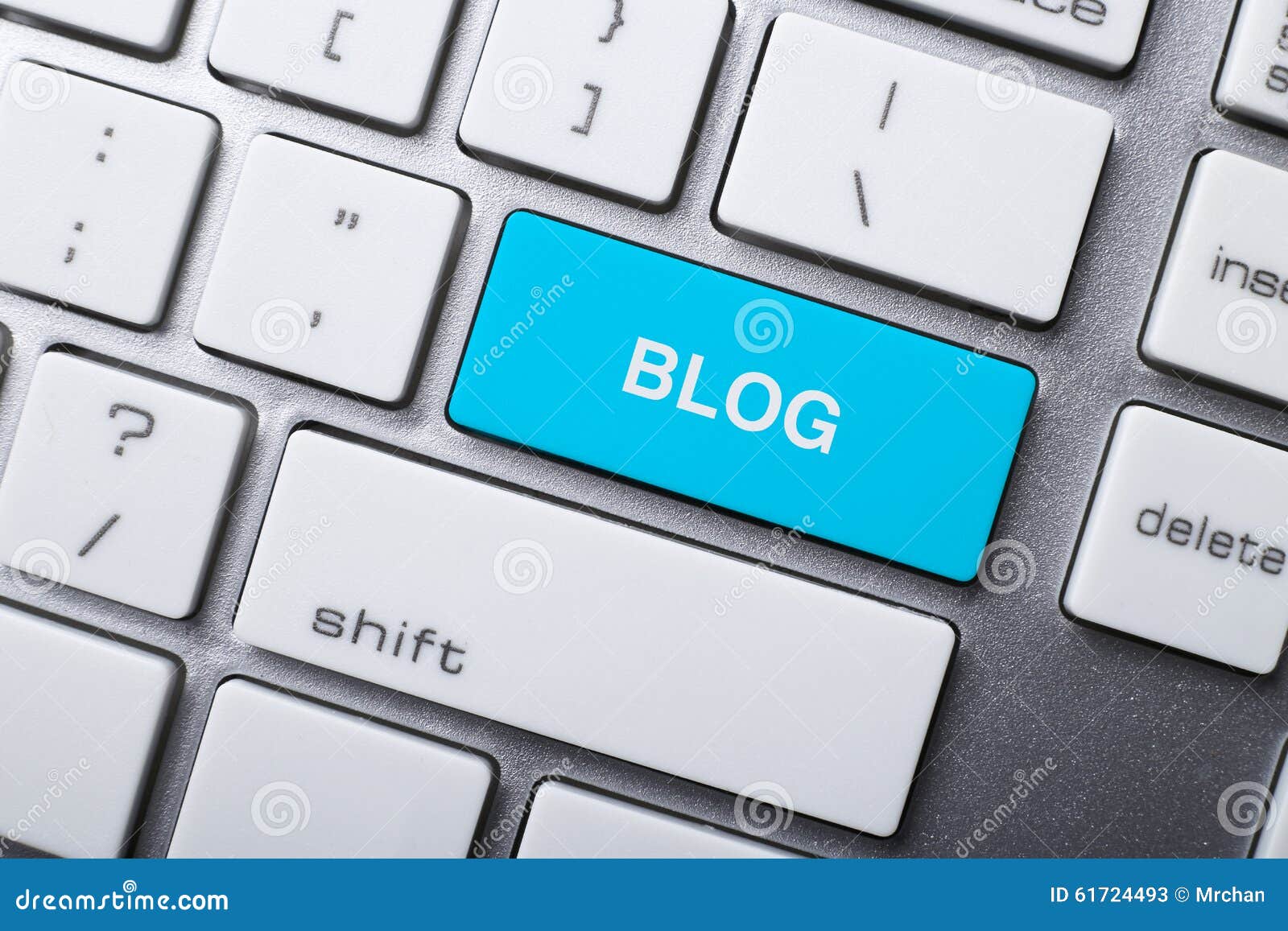 Blog Button on Keyboard stock illustration. Illustration of concept ...