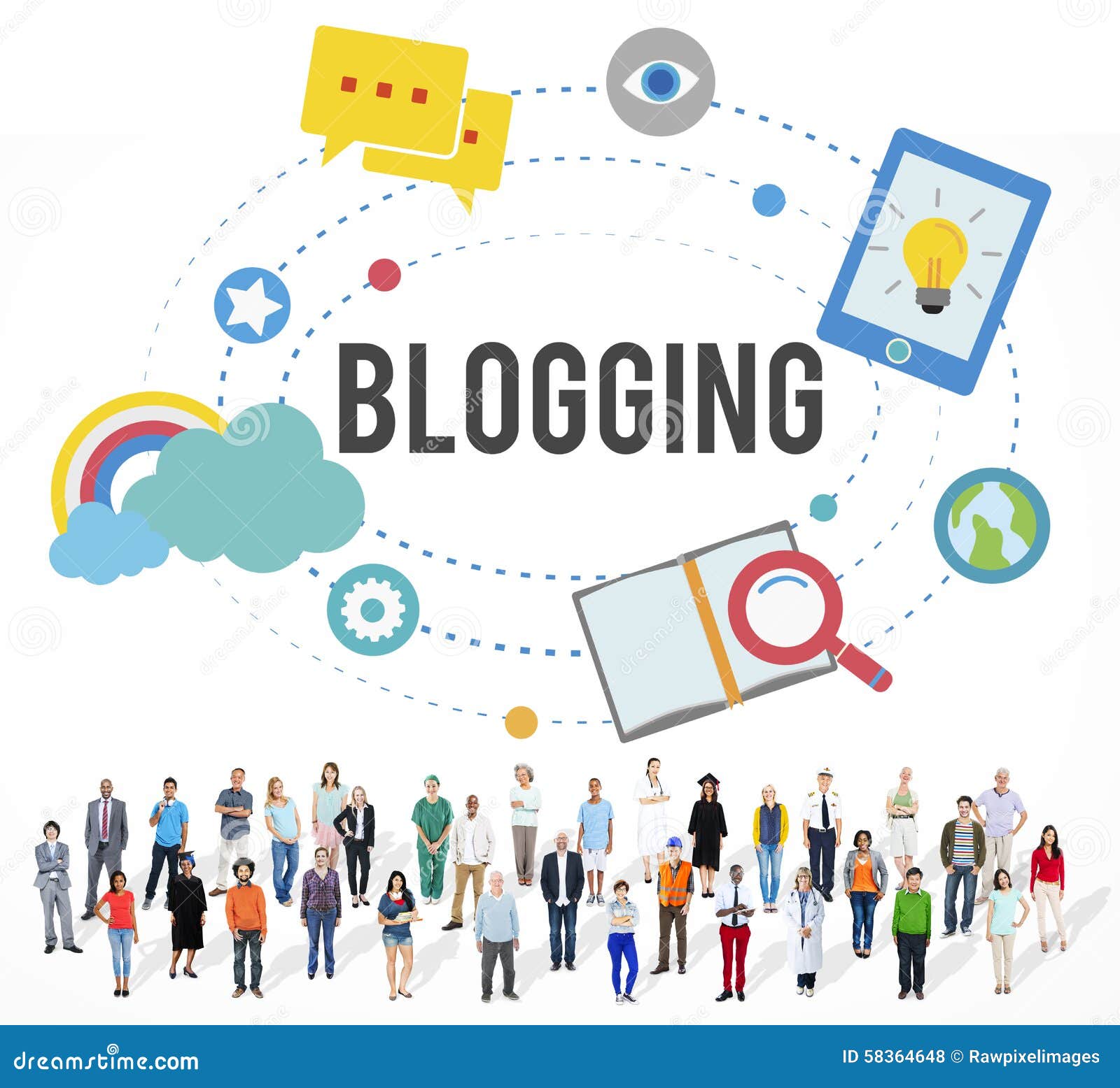 blogging blog internet media networking social concept