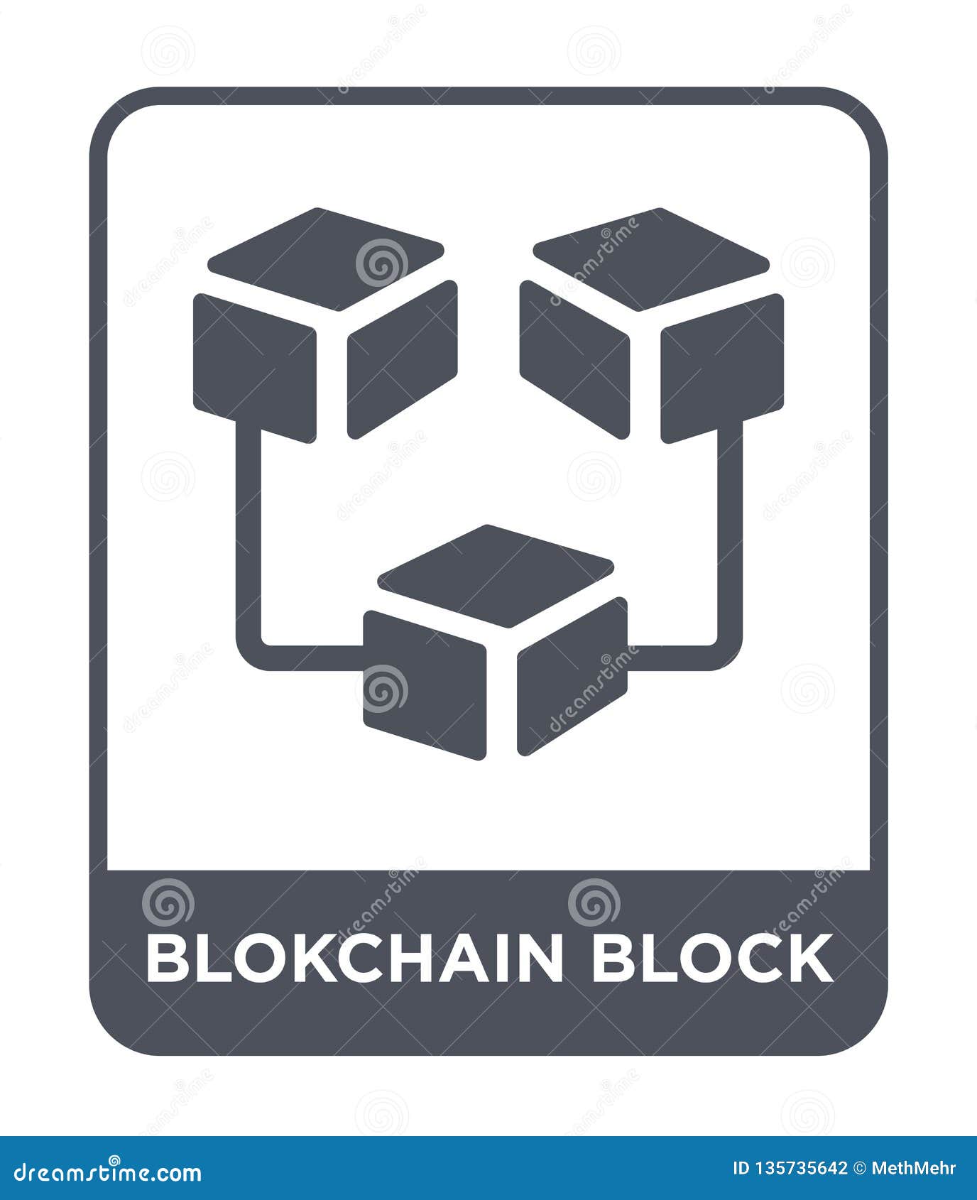 blokchain block icon in trendy  style. blokchain block icon  on white background. blokchain block  icon simple