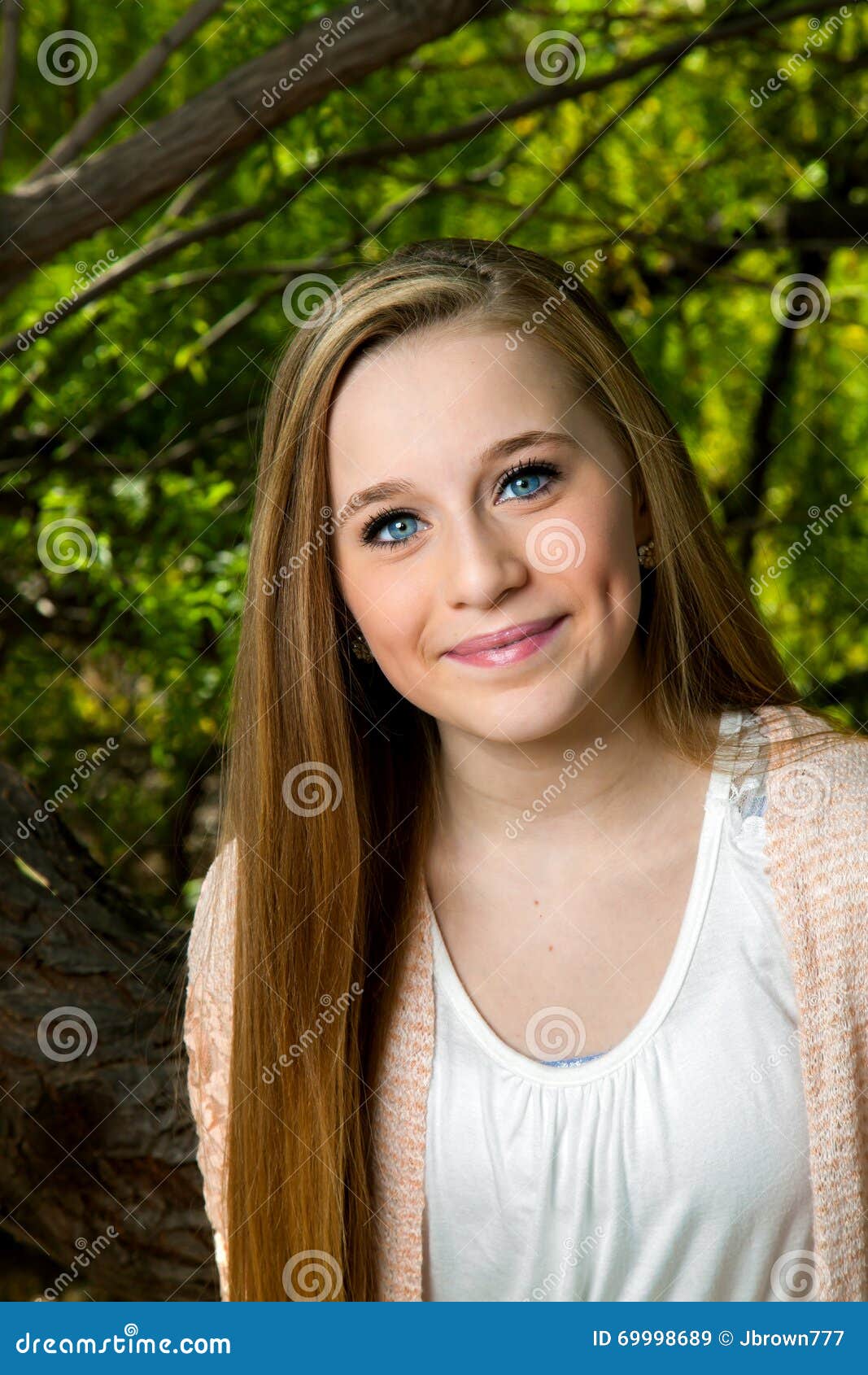 Blond Blue Eyed Teen stock image. Image of female ...
