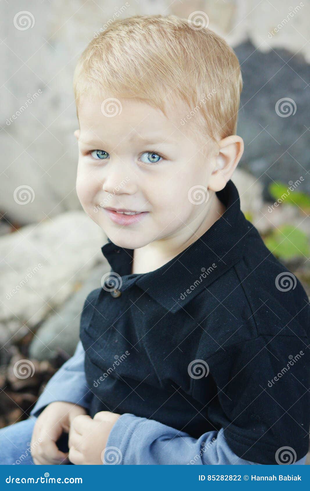 Blond Boy Stock Photo Image Of Cute Eyed Blond Shirt 85282822