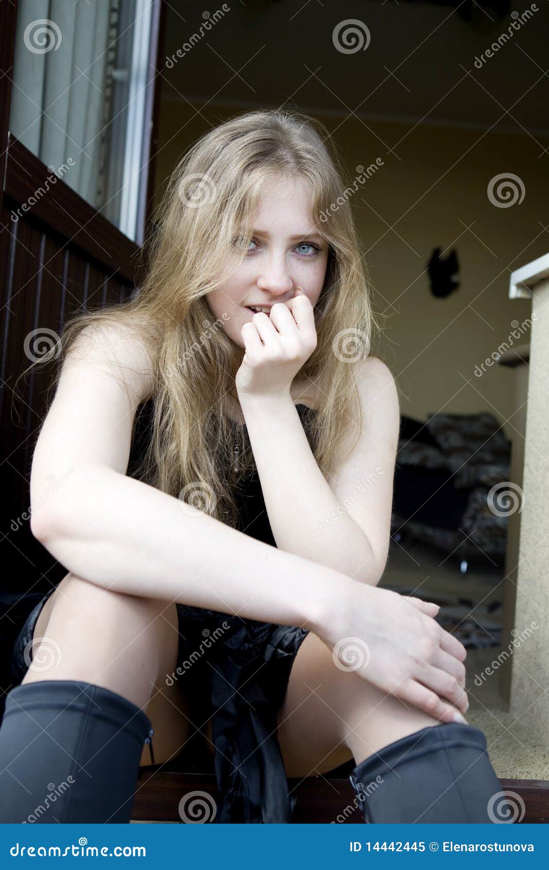 Blond Crying Teen Girl With Long Hair And Blue Eye Stock Image ... photo Blond Crying Teen Girl With Long Hair And Blue Eye Stock Image ... image