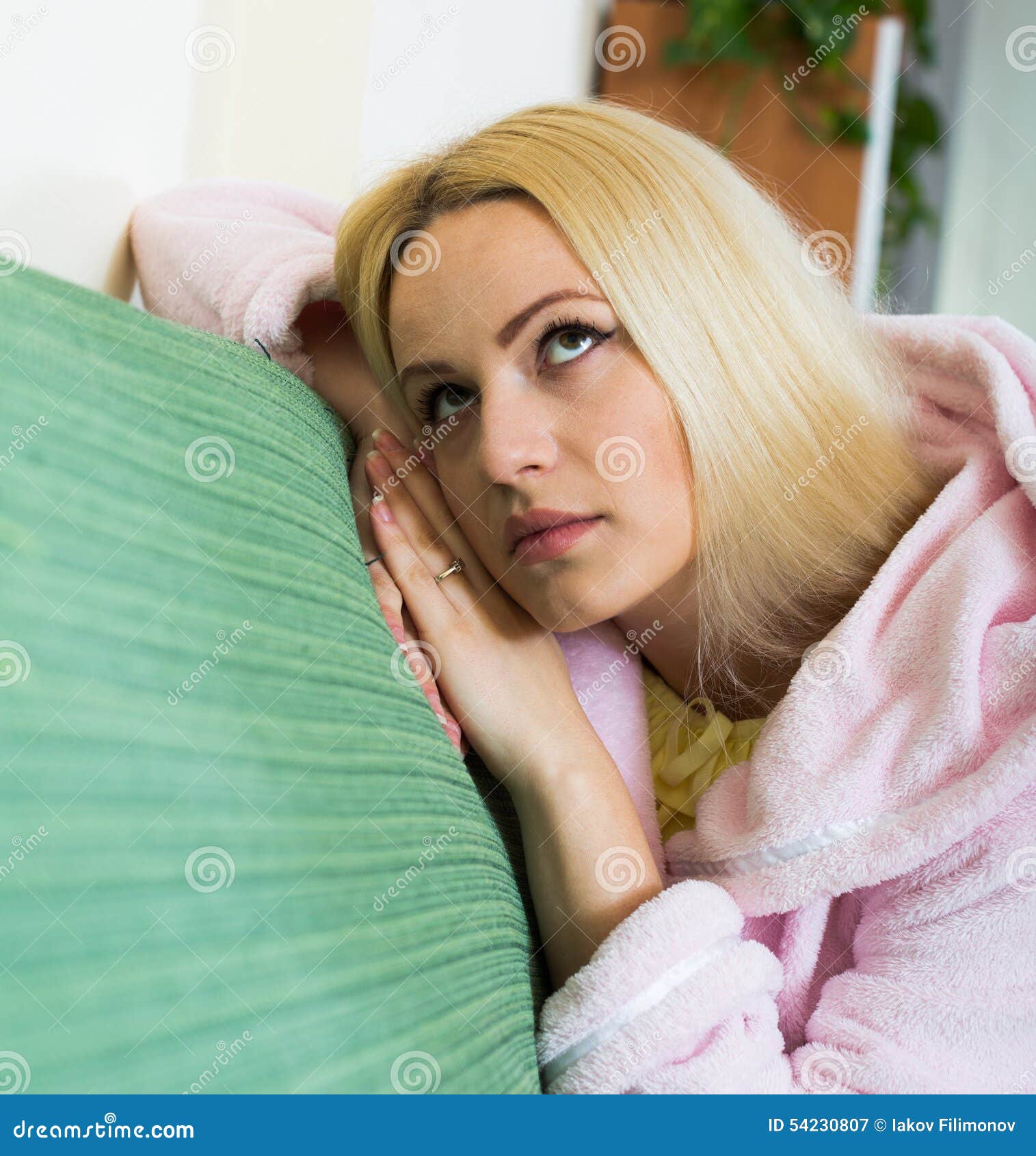 Blond Girl Suffering from Troubles Stock Image - Image of portrait ...