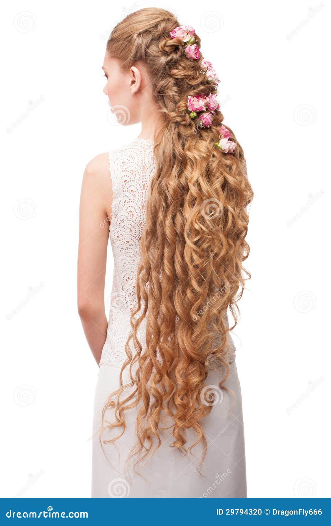 Woman With Curly Long Hair Stock Photo - Image: 29794320