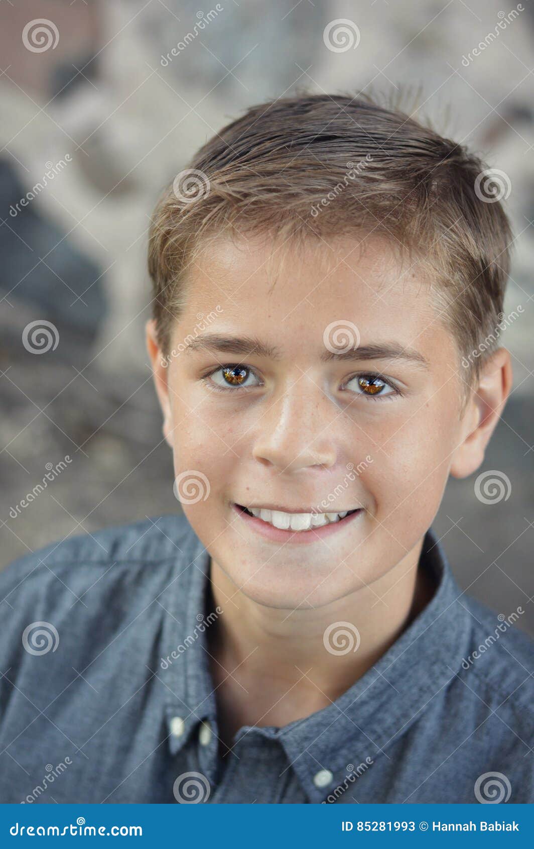 Blond Haired Brown Eyed Boy Stock Image Image Of Handsome Brown