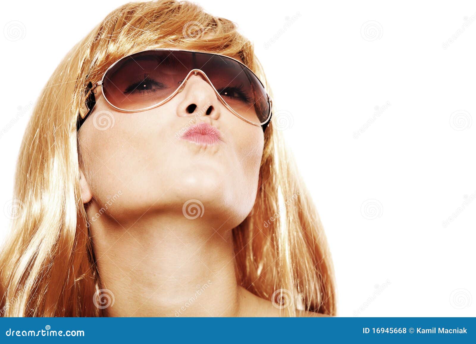 Blond kiss stock photo. Image of person, glamour, body 16945668