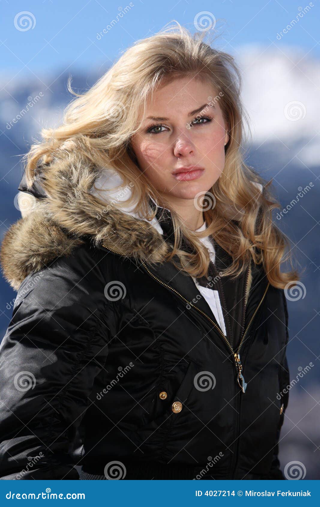 Blond skier stock photo. Image of tourist, holidays, mountain - 4027214