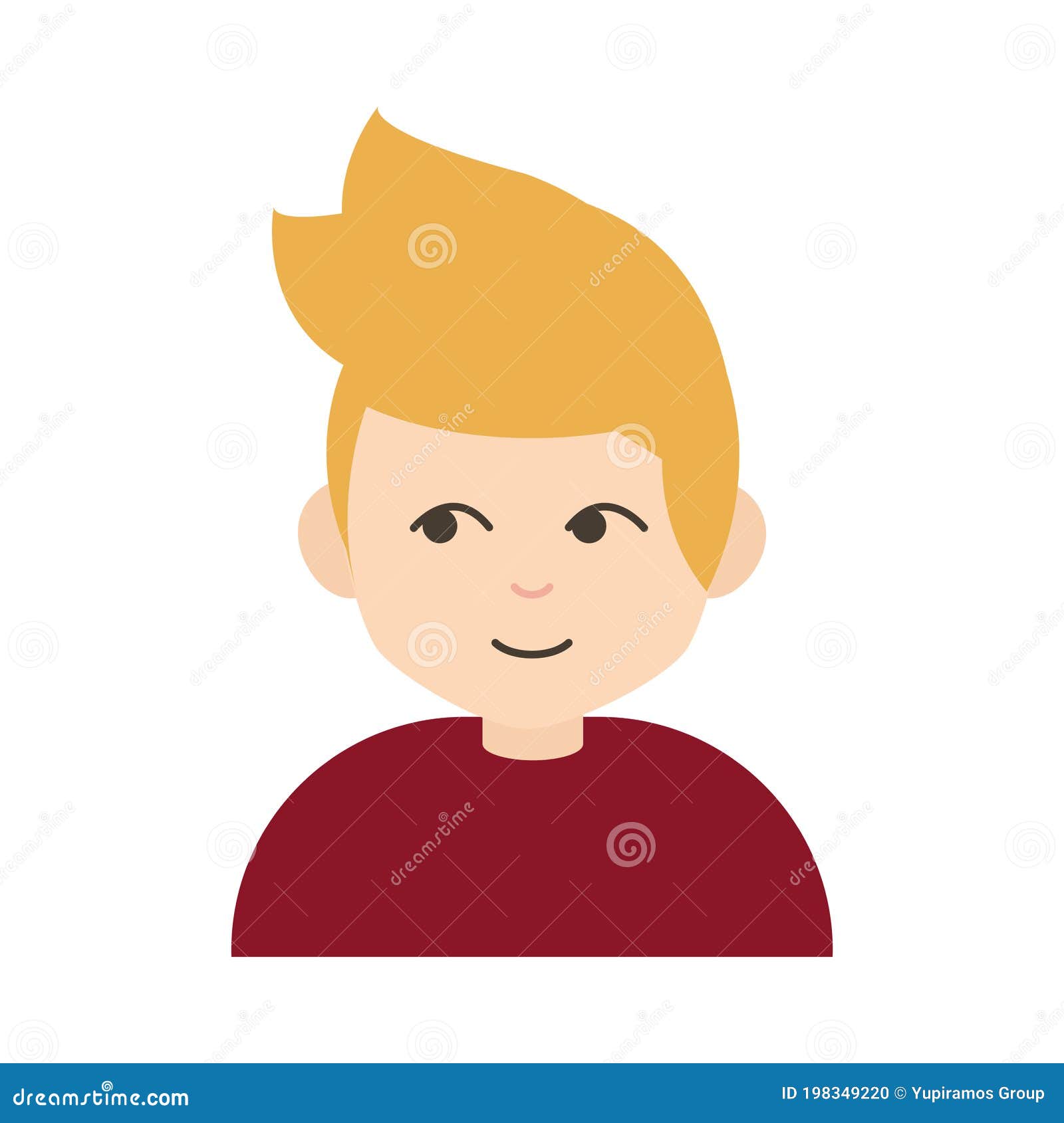 Blond Teen Cartoon Character Flat Icon Stock Vector - Illustration of ...