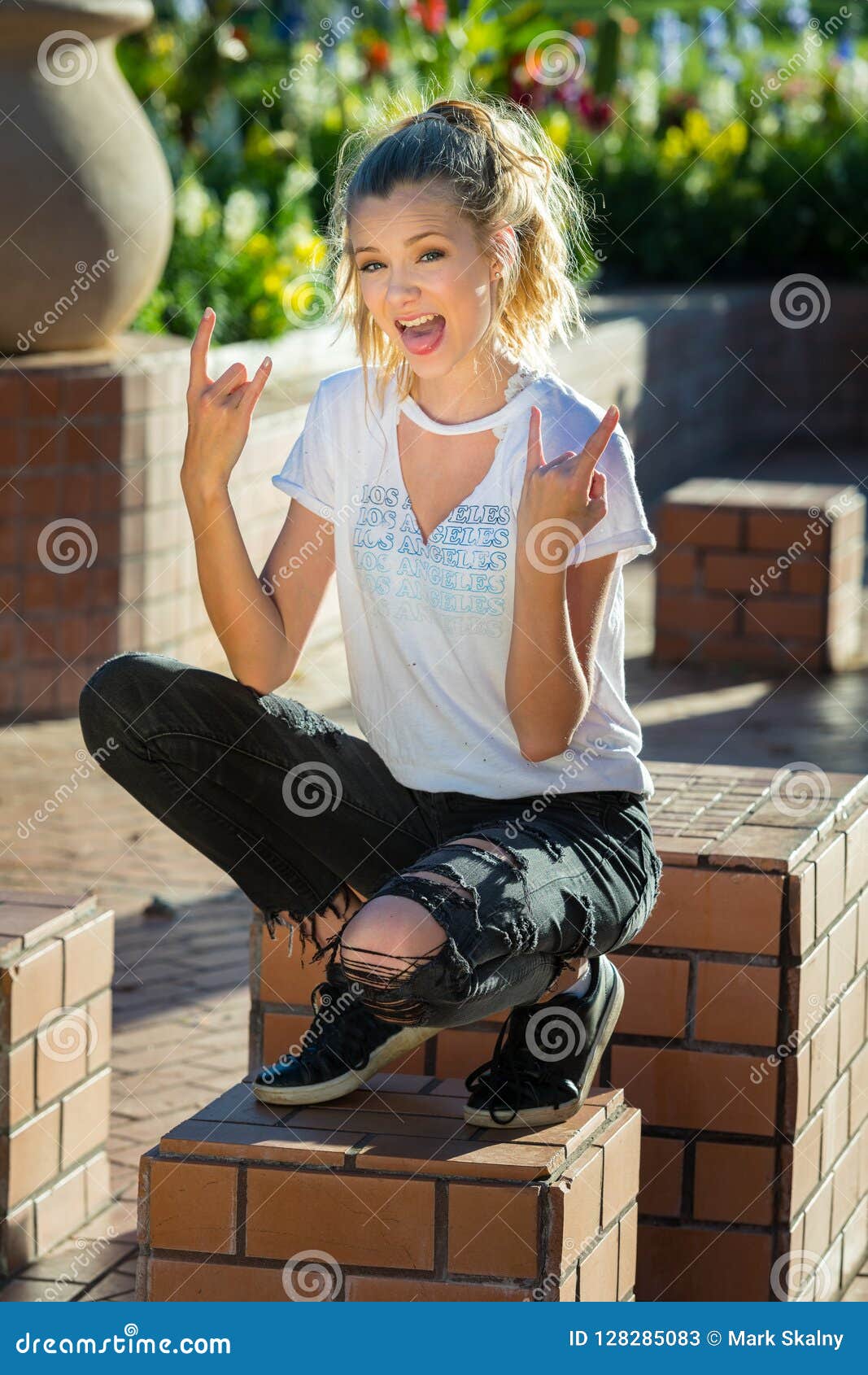 Blond Teen Hip Girl Stock Image Image Of Hair Female