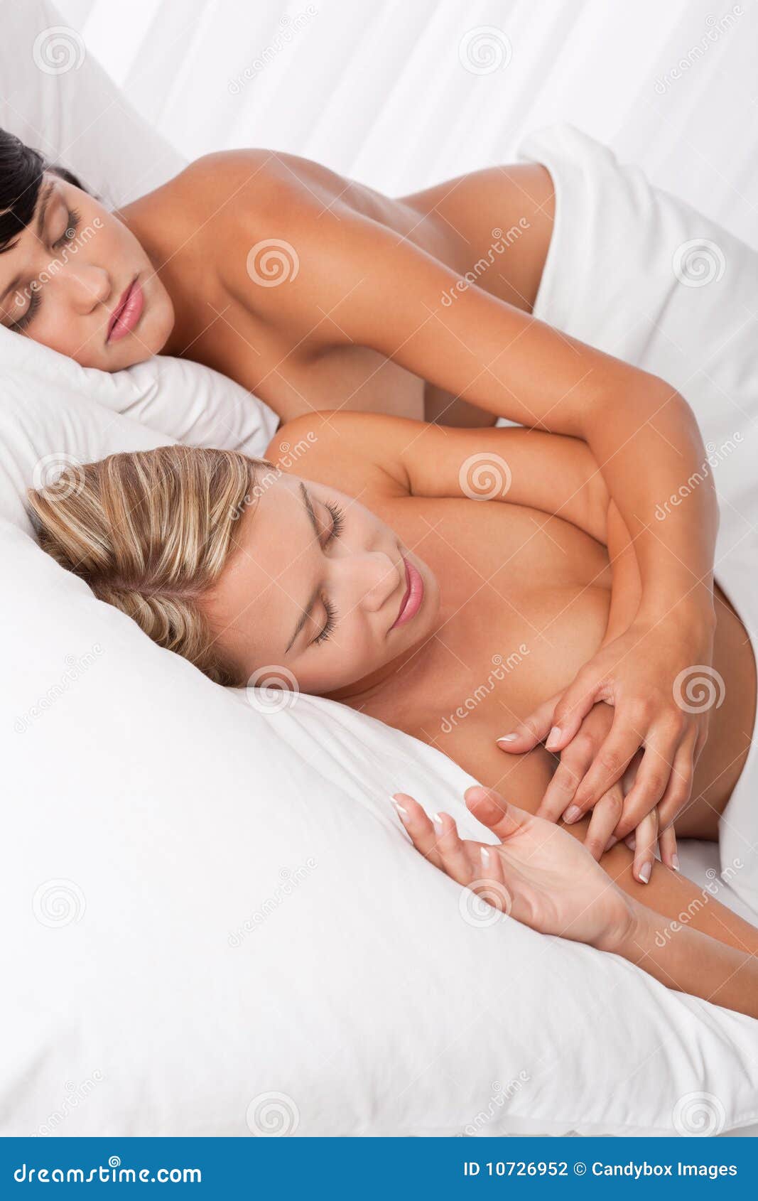 Naked Blonde Girl Sleeping On Bed