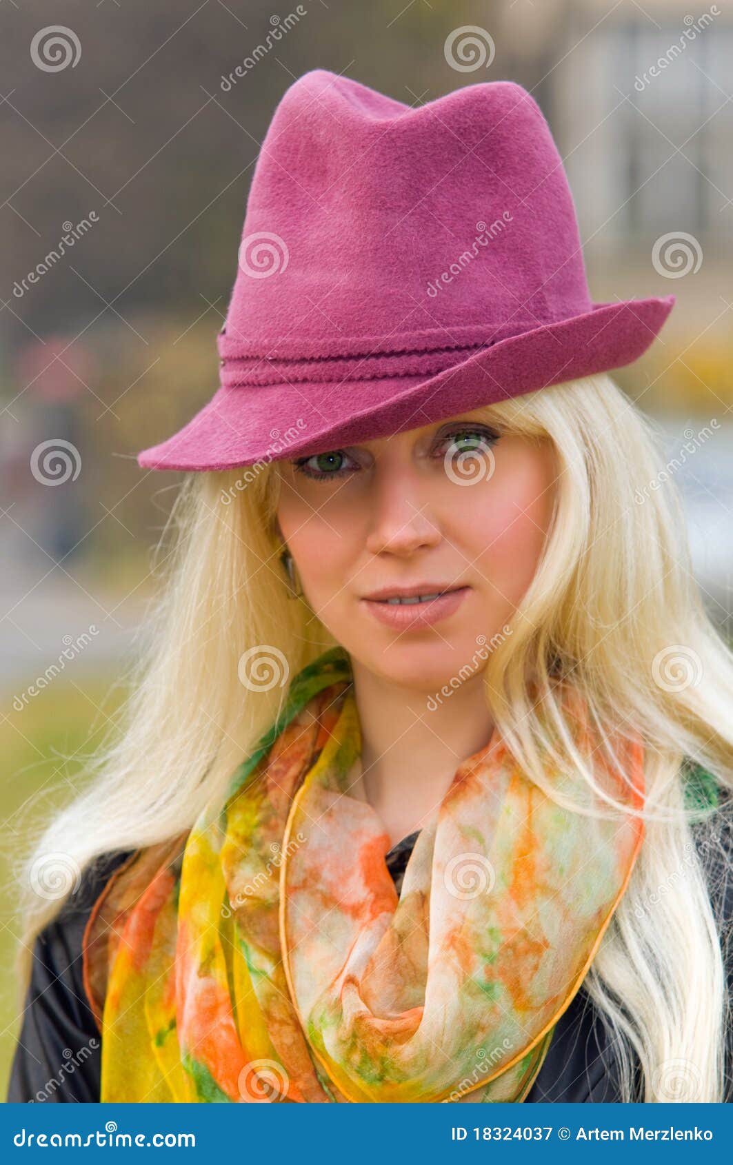 Blond Woman in an Elegant Hat Stock Image Image of elegance, beauty 18324037