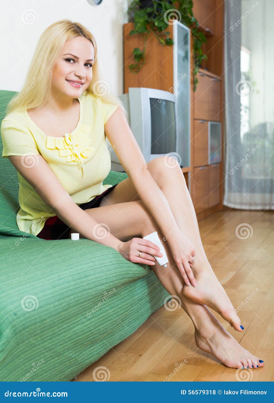 Blonde girl feet