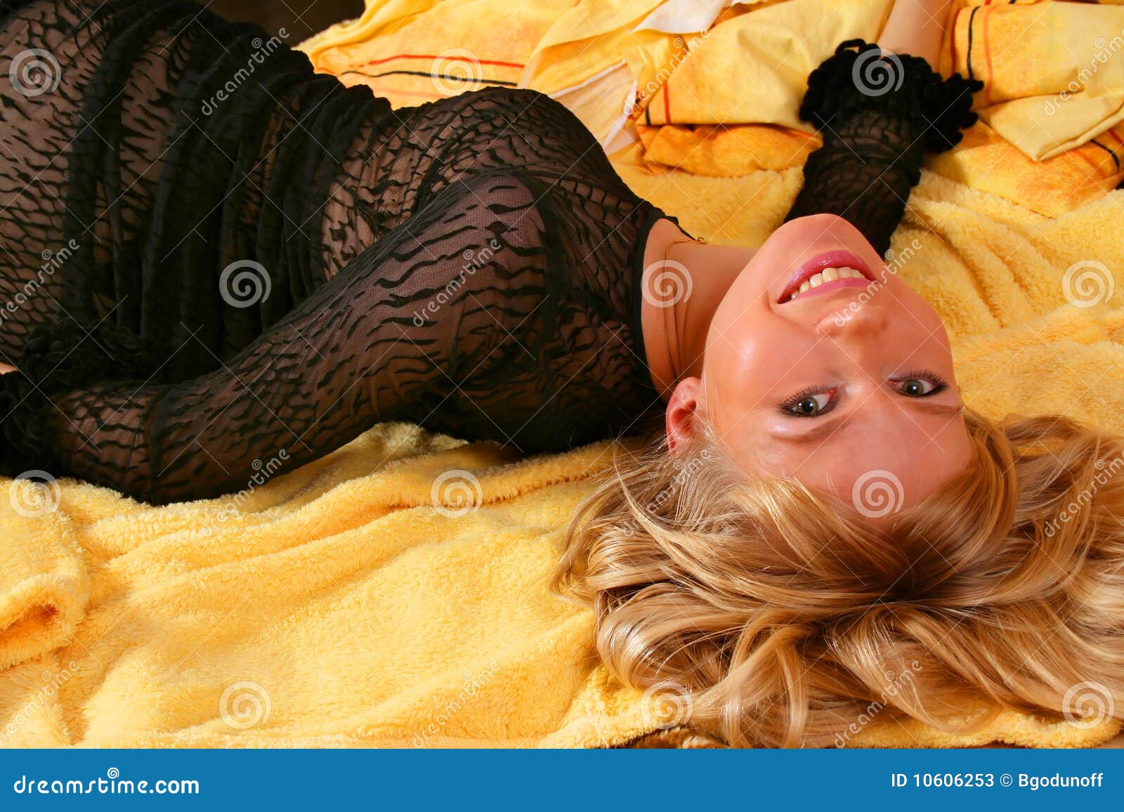 Blonde On Bed Stock Image Image Of Face Sleep White 10606253