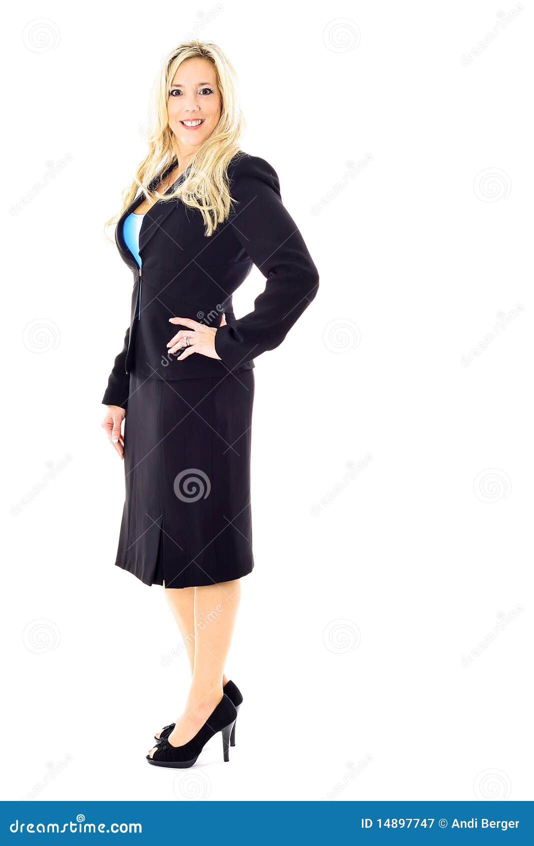 Blonde Business Woman in Suit Full Length Stock Image - Image of  businessattire, caucasian: 14897747
