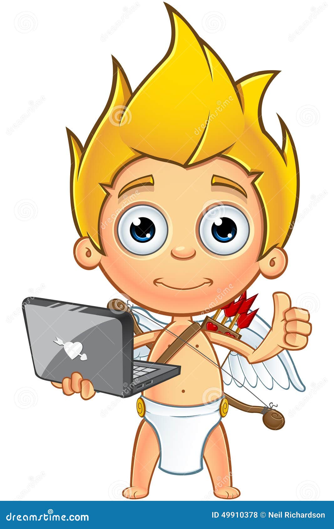 Blonde Cupid Character  Stock Vector Image 49910378