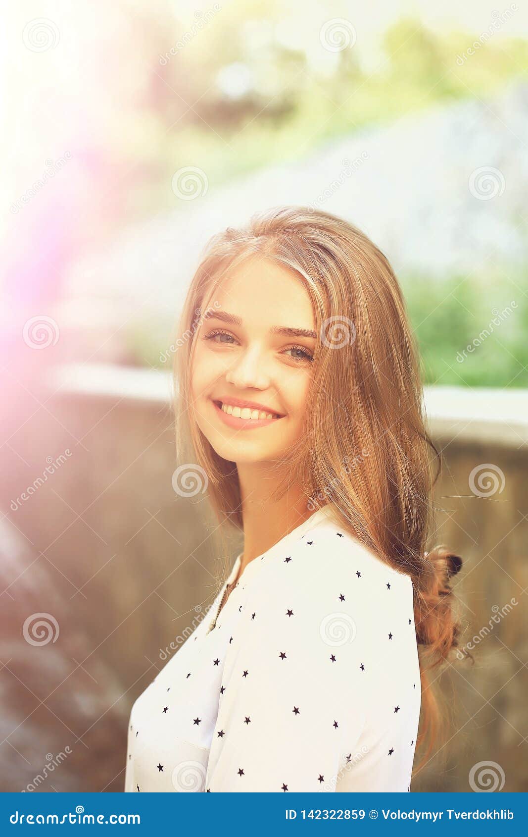 Blonde Cute Girl On Sunny Day Stock Image Image Of Hair Smile