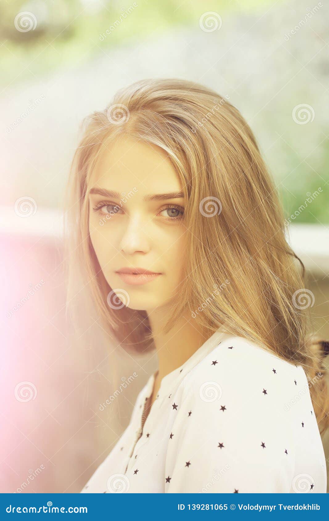 Blonde Cute Girl On Sunny Day Stock Image Image Of Desire Hair