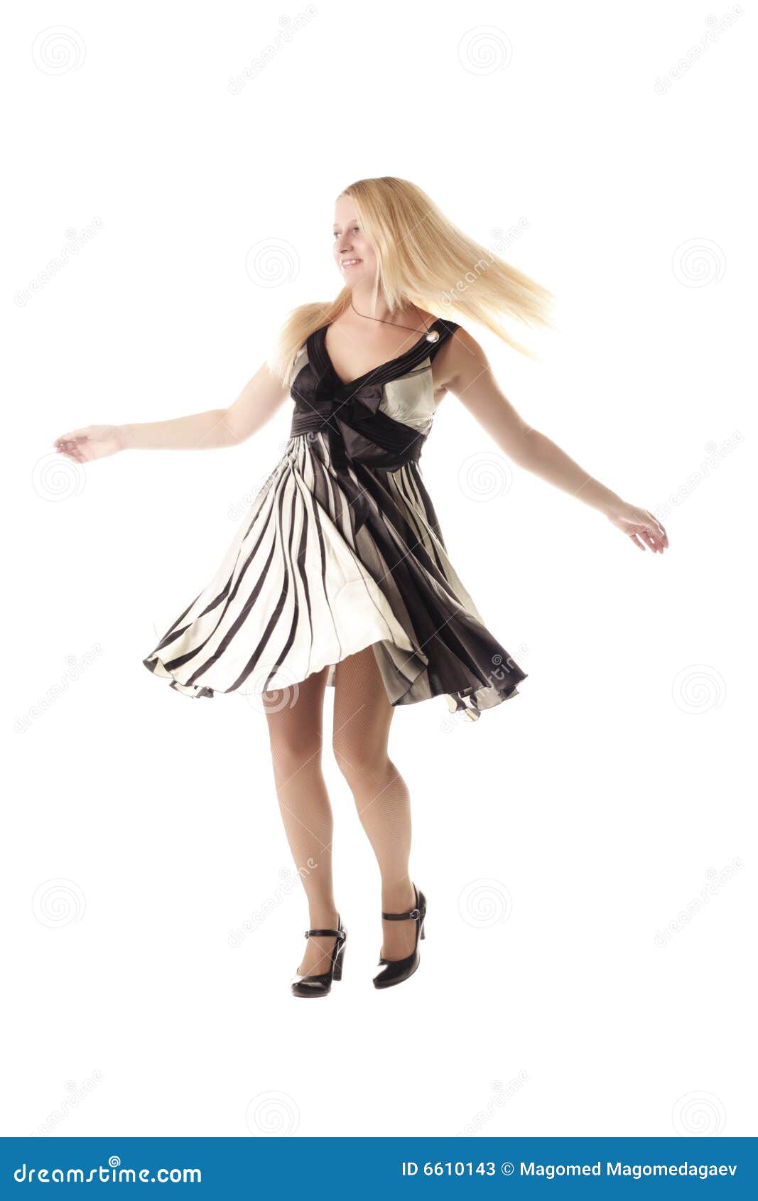 Blonde in dance stock image. Image of white, female, woman 6610143