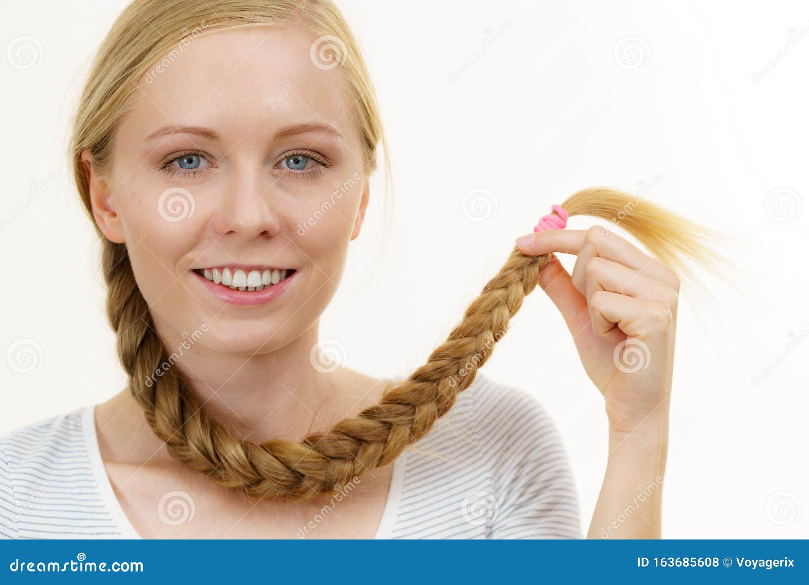 long braid hair blonde