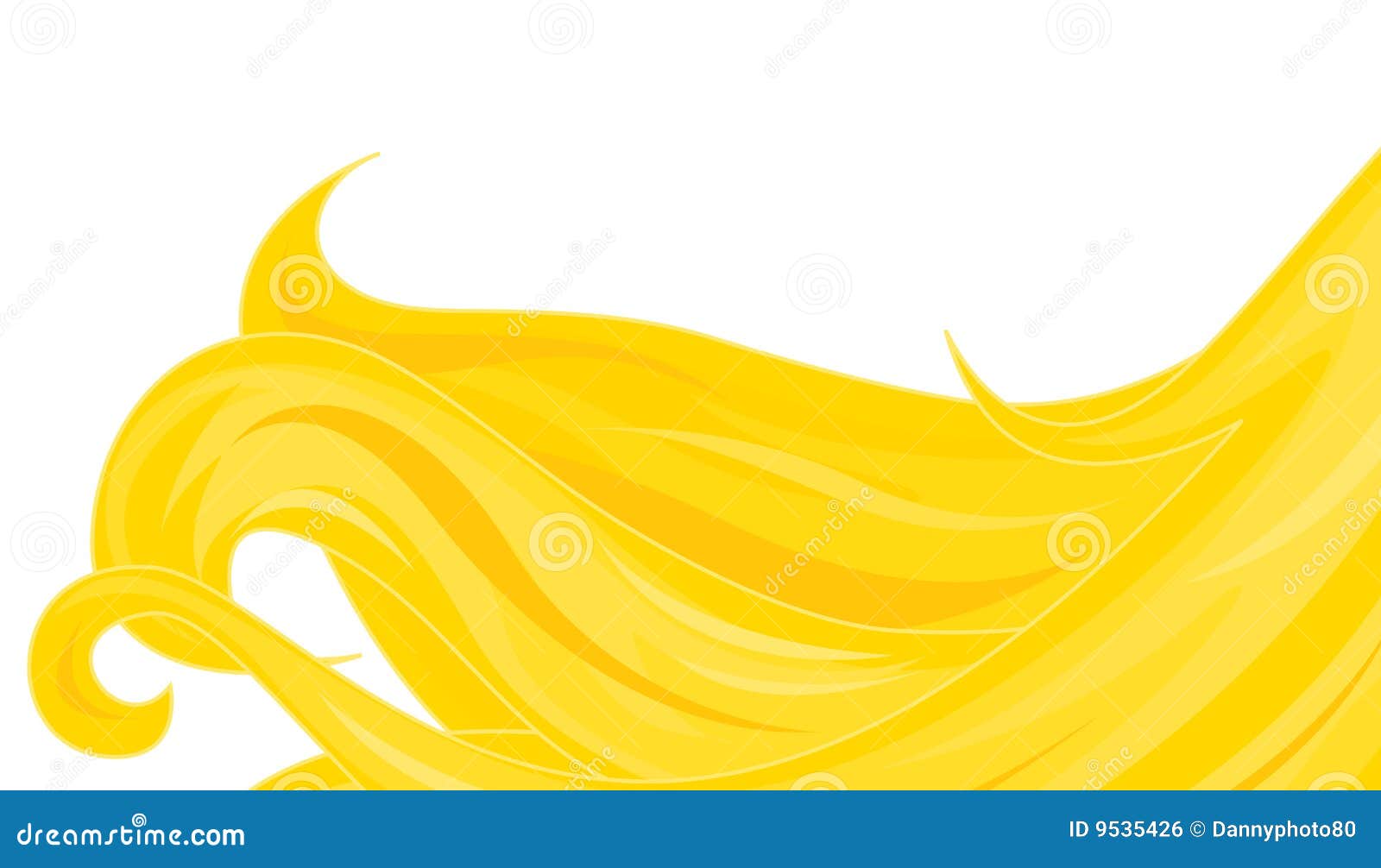 Blonde hair stock illustration. Illustration of drawing - 9535426