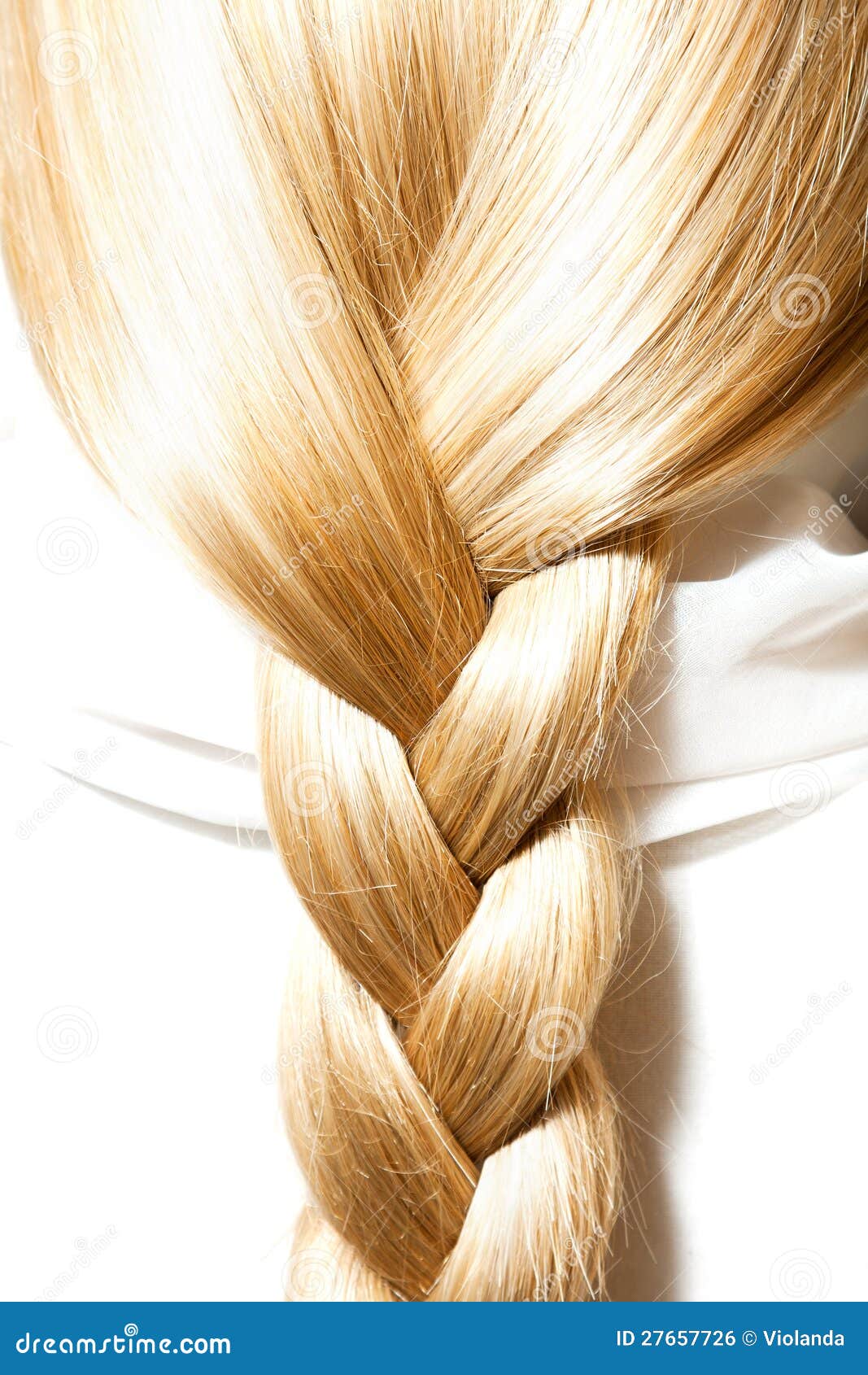 Blonde Hair Plaits Royalty Free Stock Image - Image: 27657726
